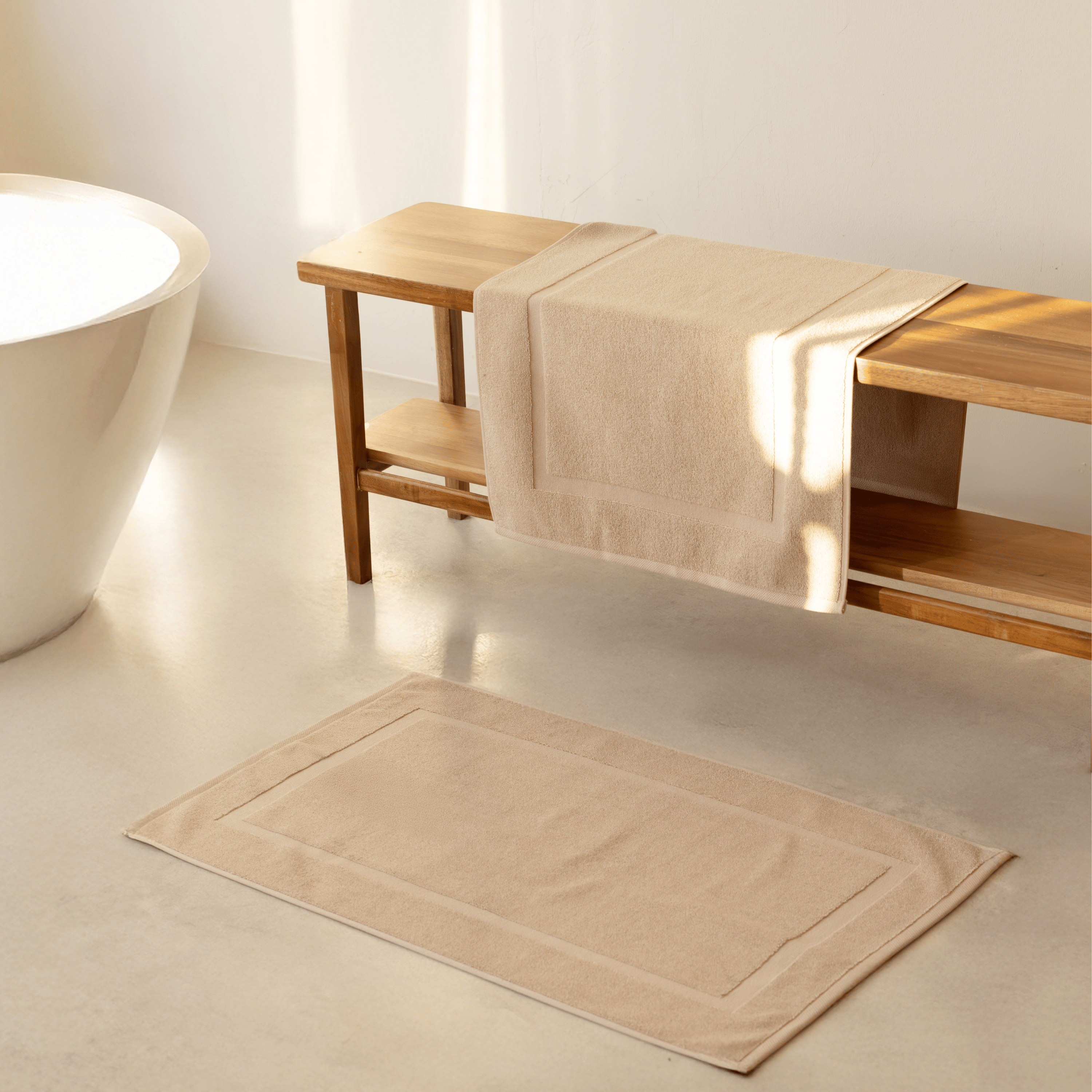 PANEL BANDED 2 PC BATH MAT SET