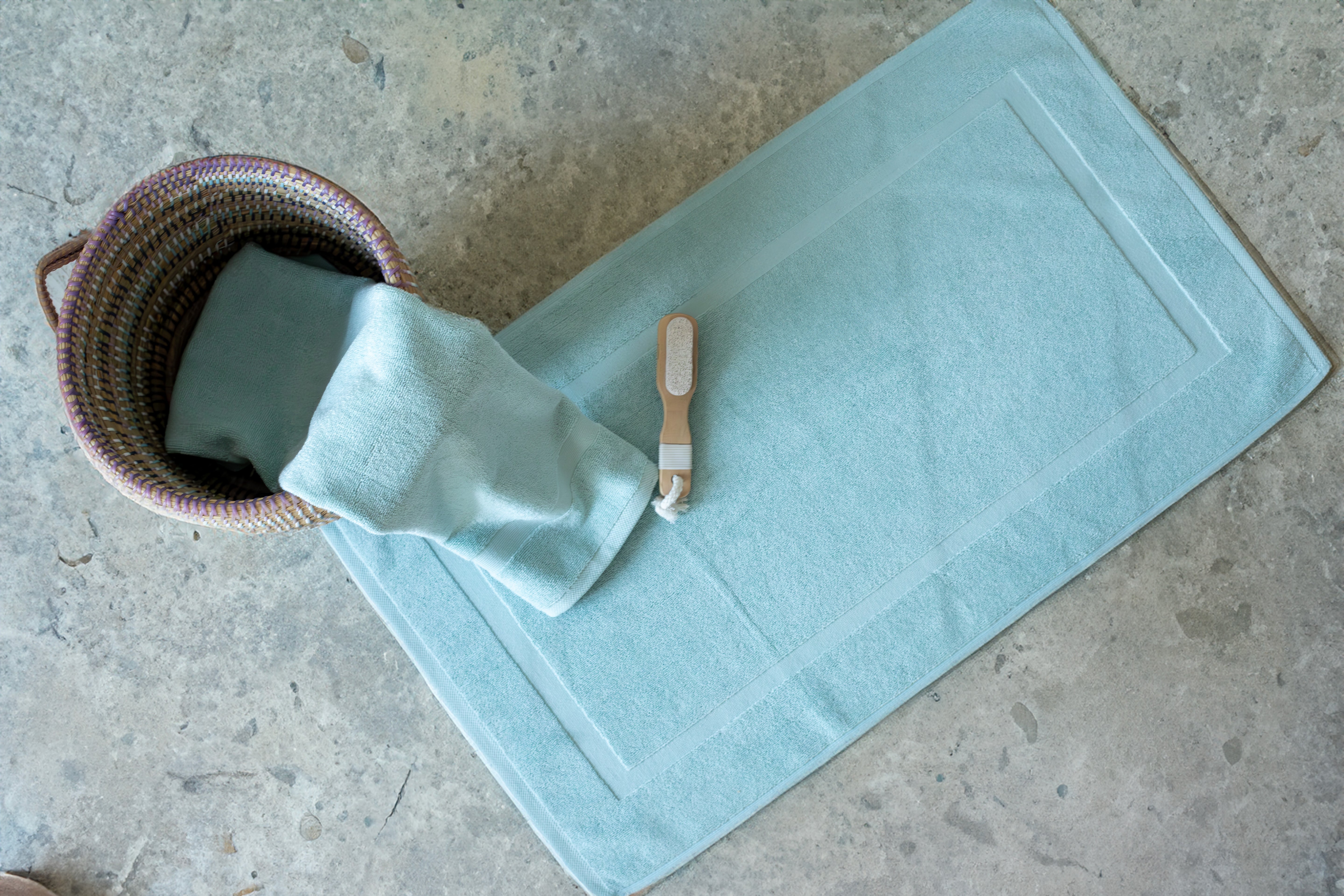 PANEL BANDED 2 PC BATH MAT SET 20X34
