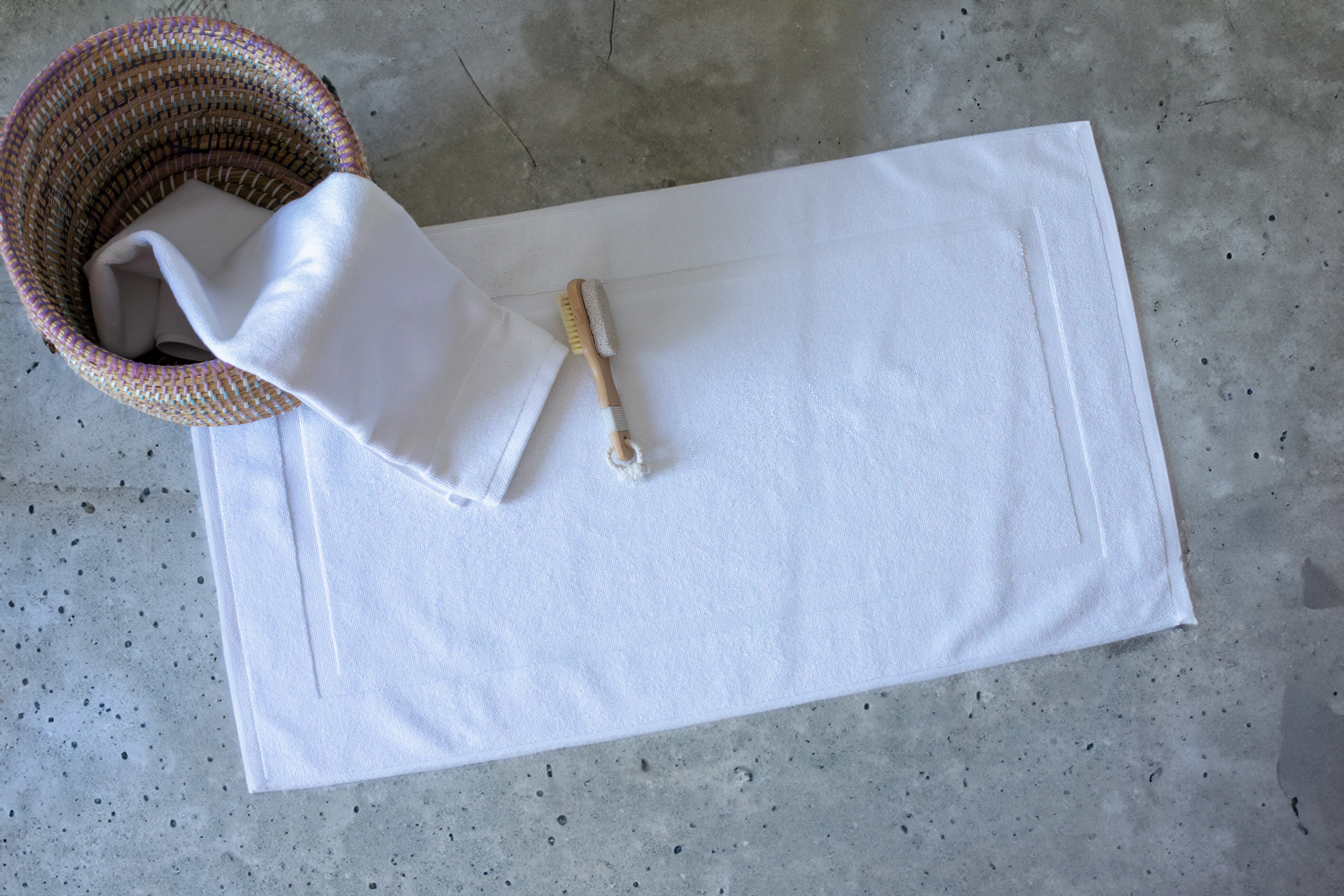 PANEL BANDED 2 PC BATH MAT SET 20X34