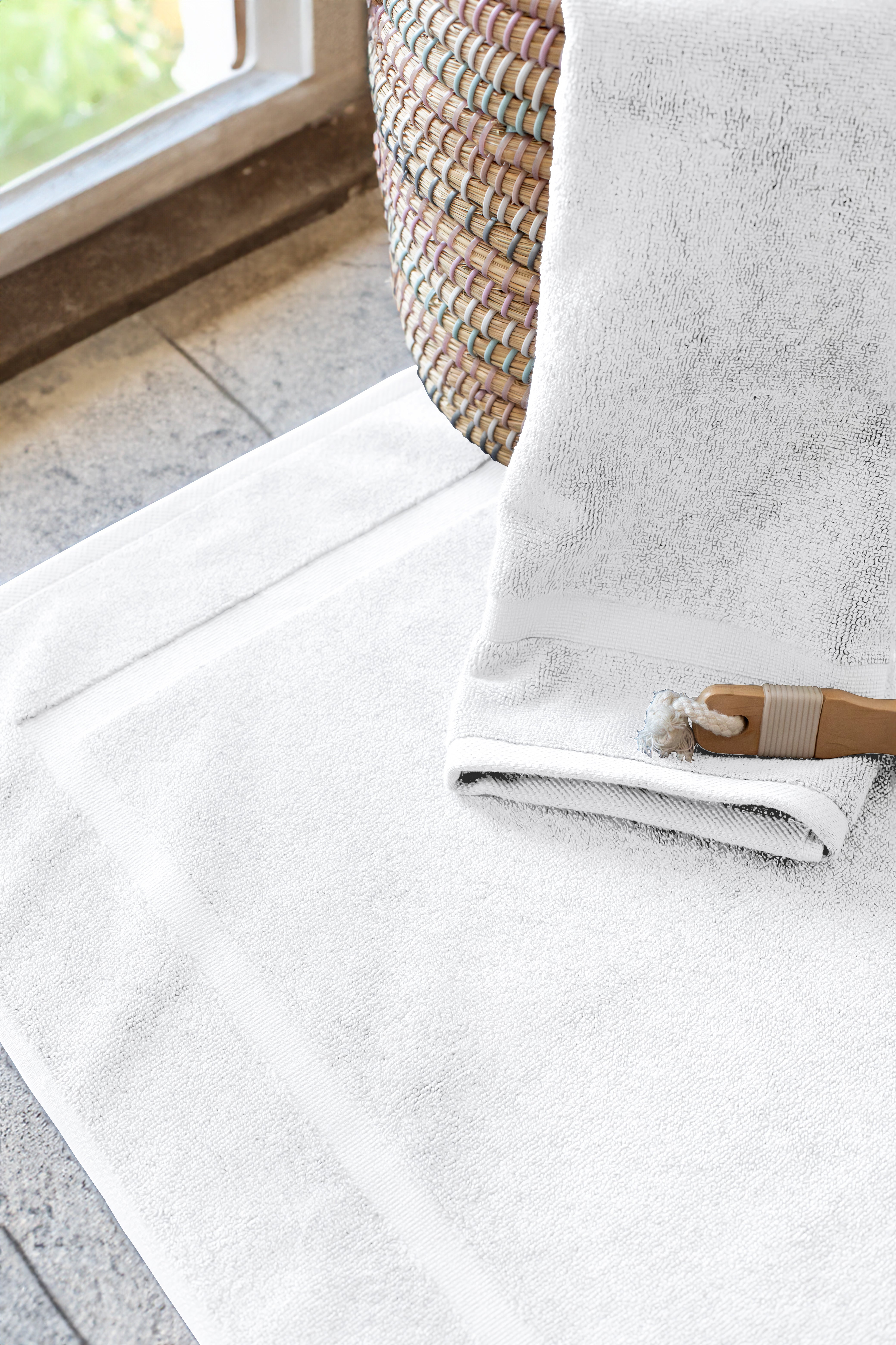 PANEL BANDED 2 PC BATH MAT SET 20X34