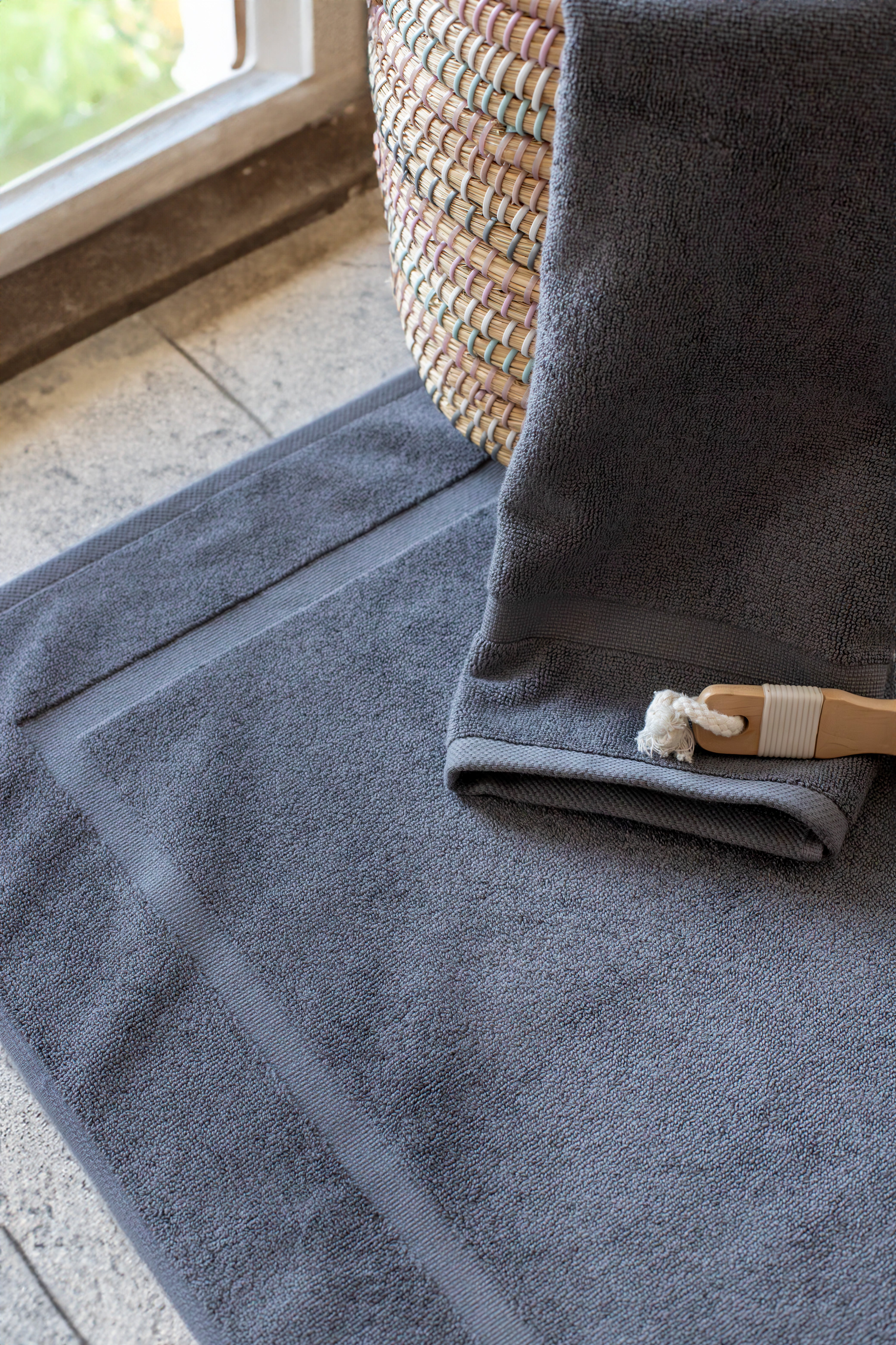 PANEL BANDED 2 PC BATH MAT SET 20X34