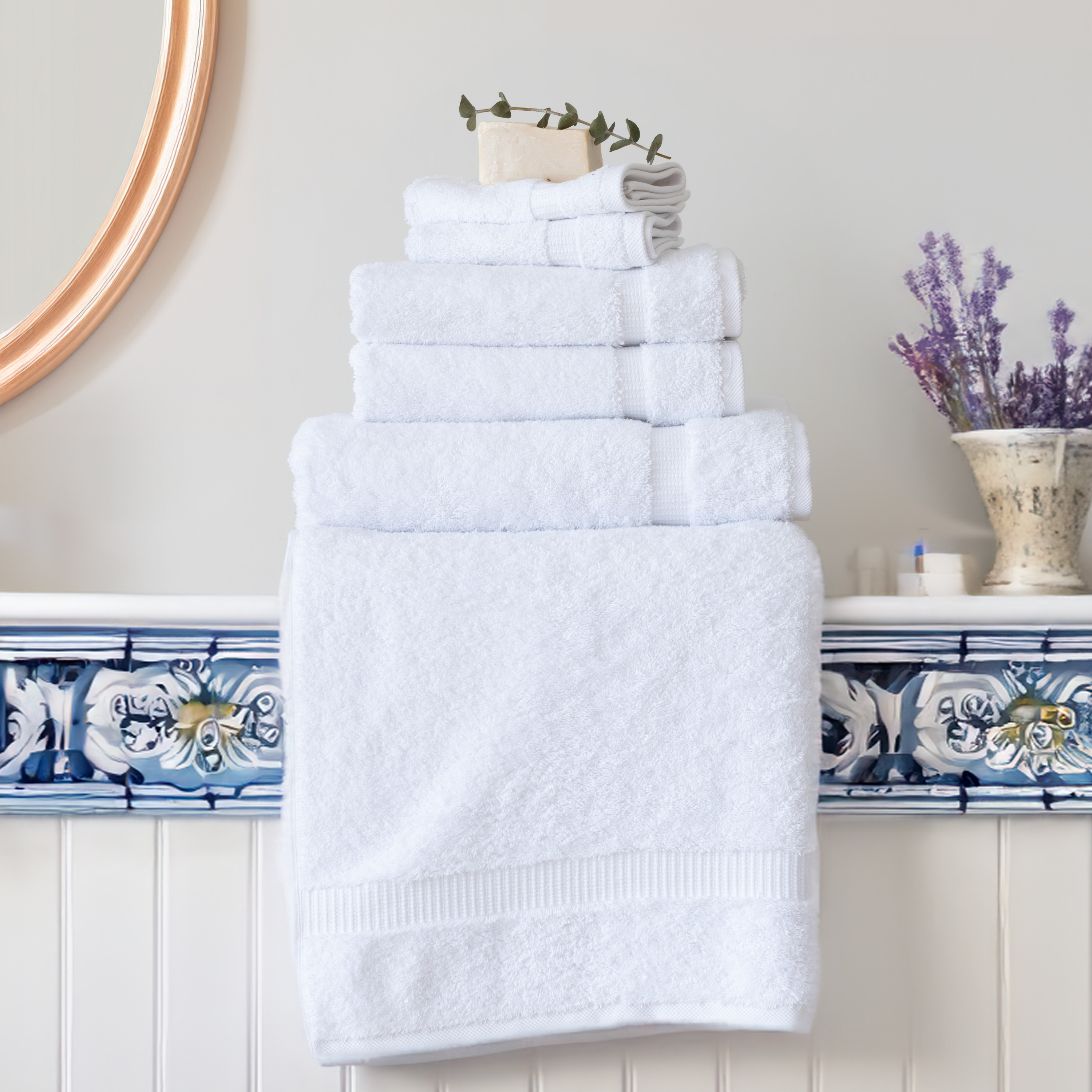 6 Piece Towel Sets - Wholesale Premium Towel Sets - 10 Set Case Pack