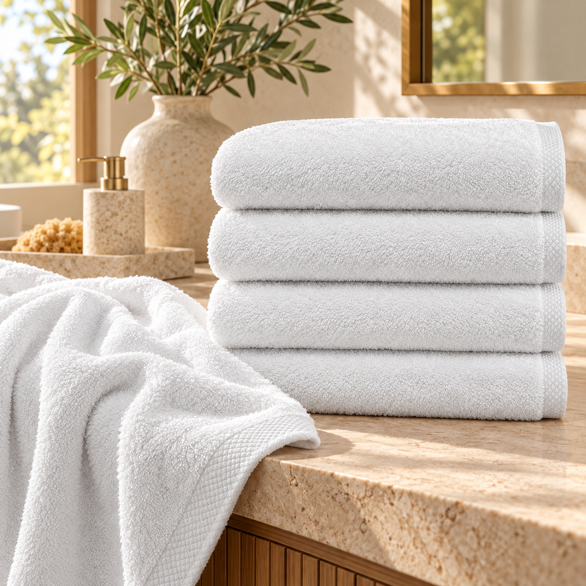 SALBAKOS Arsenal Bath Towel - 24x48" - 4 Pack