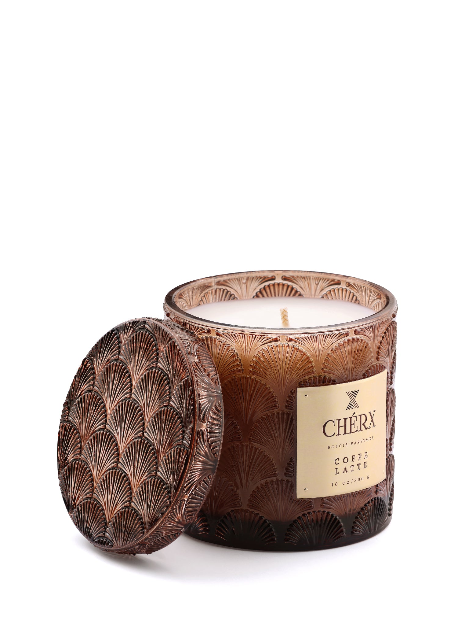 Coffee Latte Glass Jar Candle