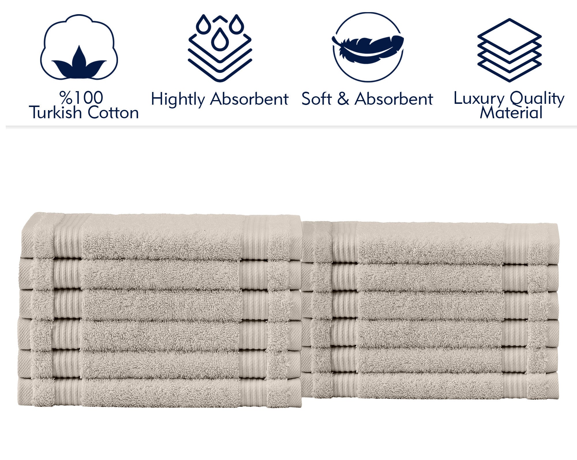 AMADEUS WASHCLOTH 12 PC 12X12