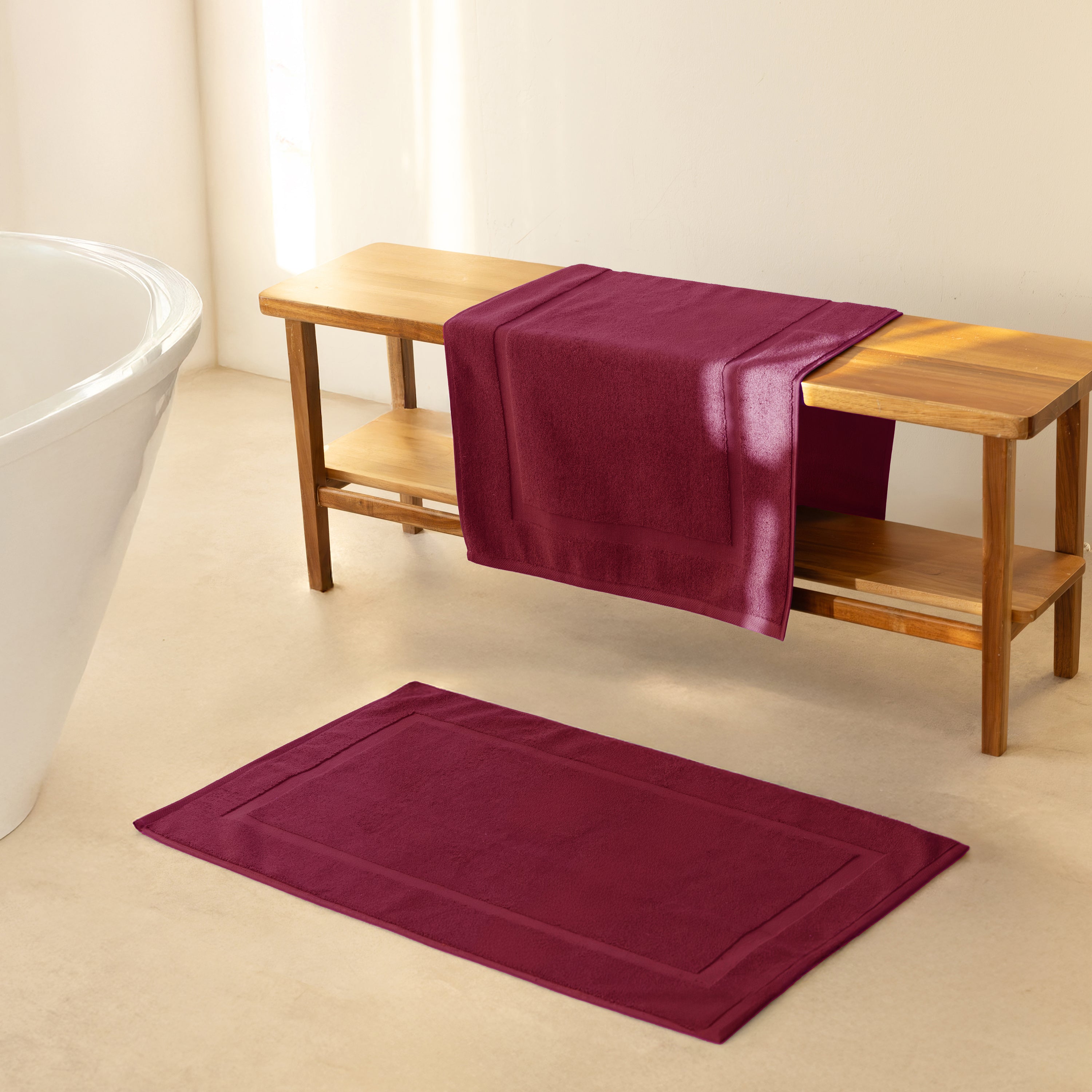 PANEL BANDED 2 PC BATH MAT SET
