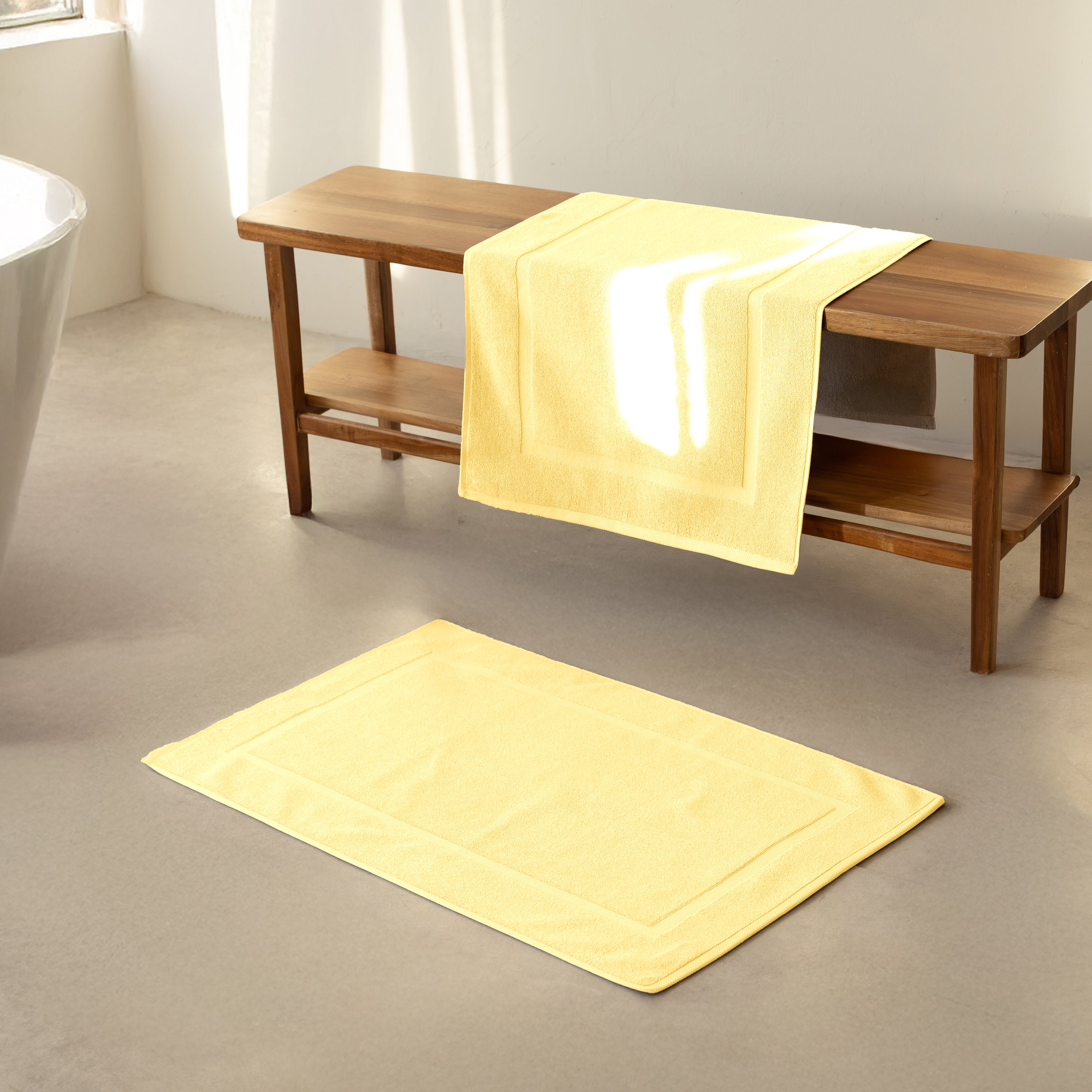 PANEL BANDED 2 PC BATH MAT SET