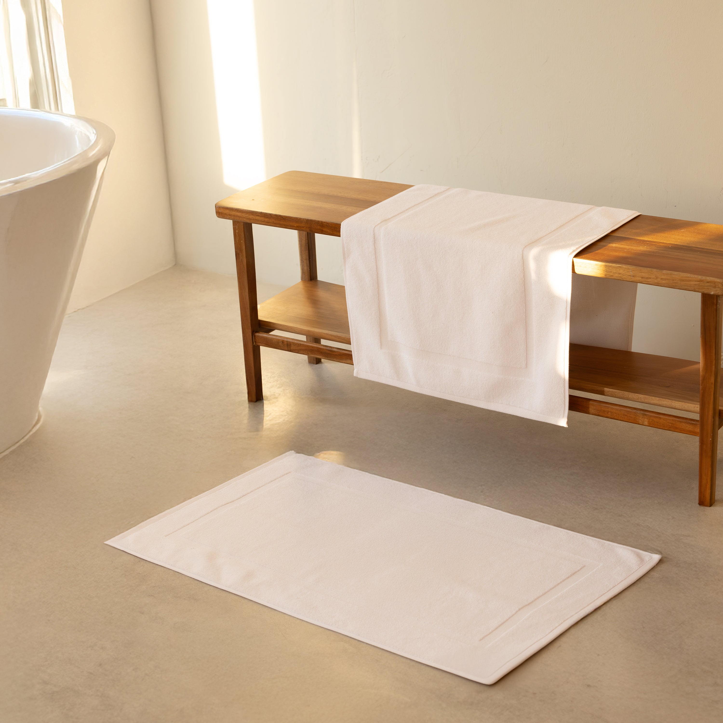 PANEL BANDED 2 PC BATH MAT SET
