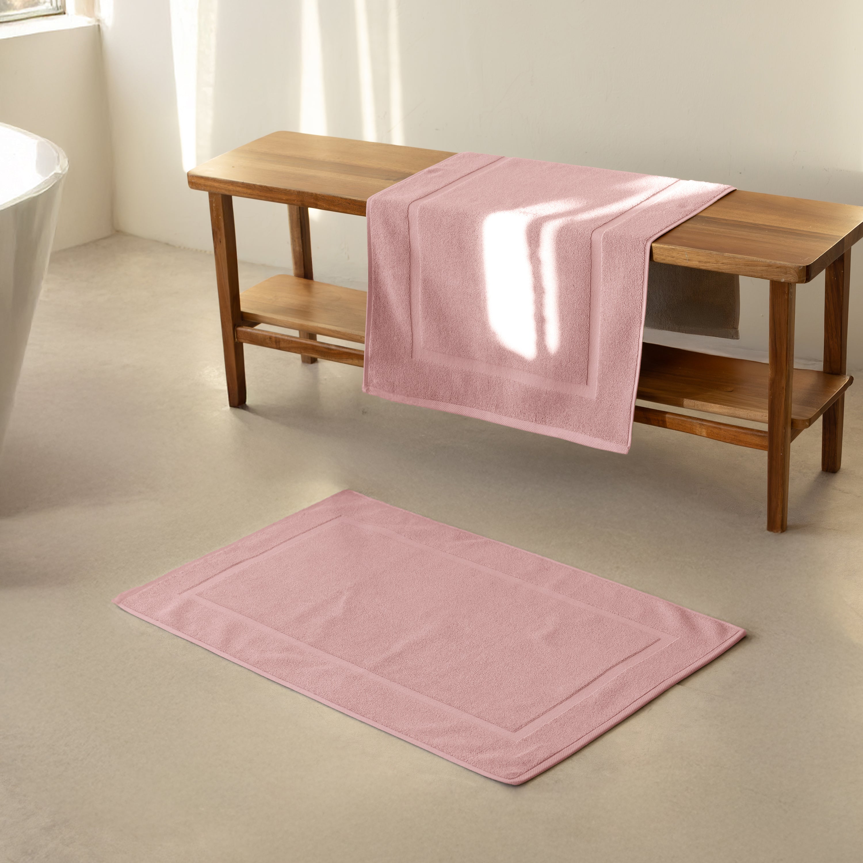 PANEL BANDED 2 PC BATH MAT SET