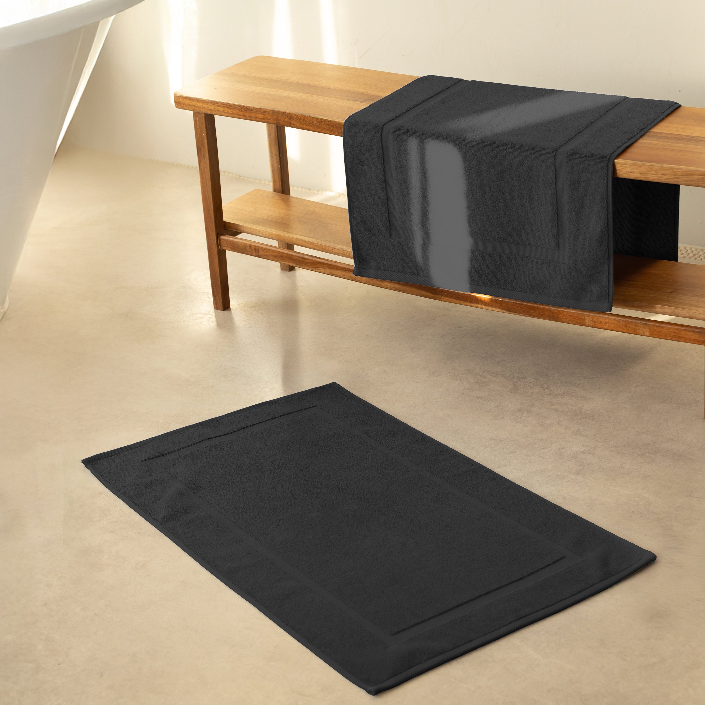 PANEL BANDED 2 PC BATH MAT SET