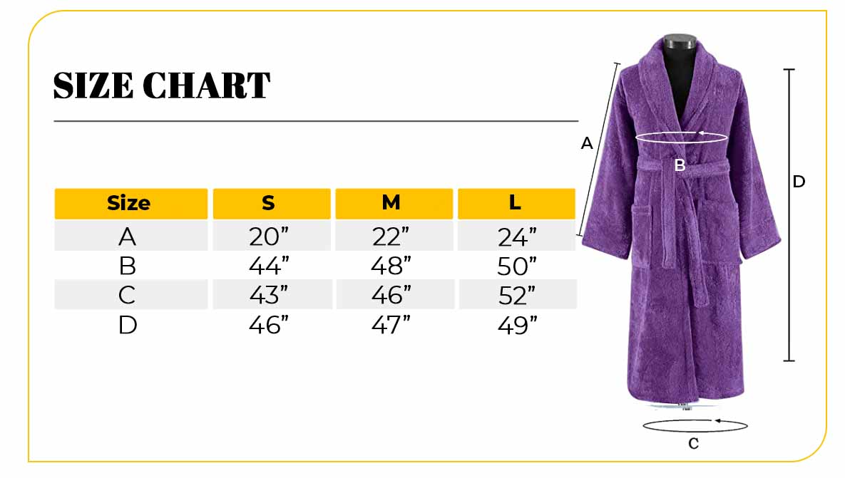 550 GSM Shawl Terry Robe