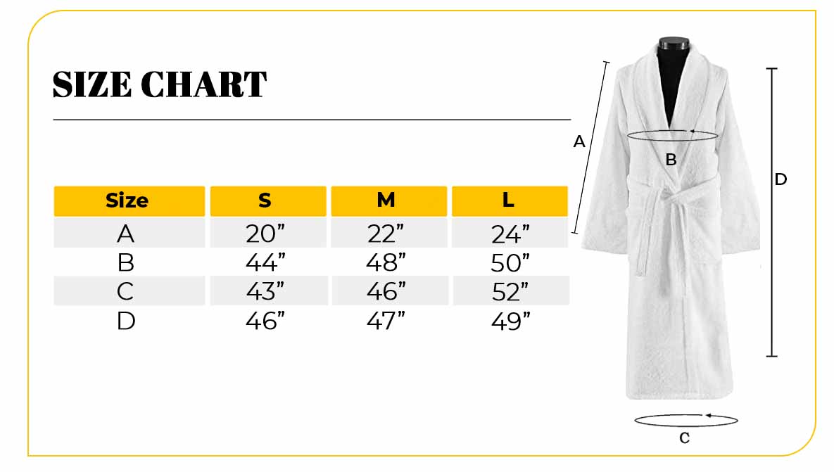 550 GSM Shawl Terry Robe