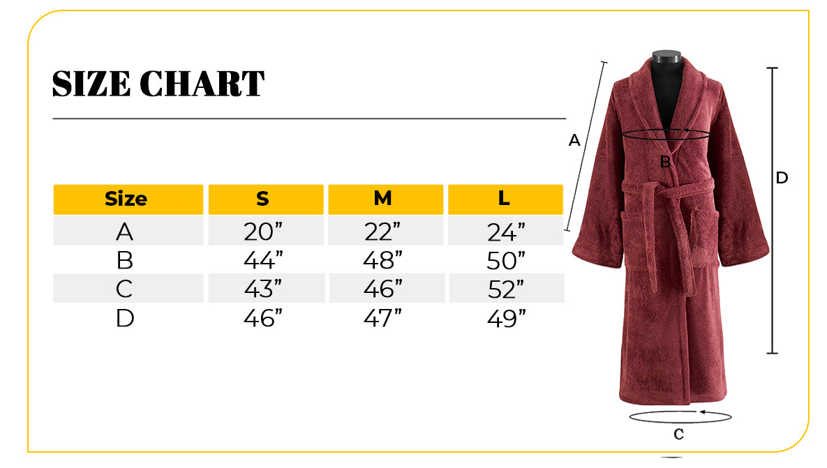 550 GSM Shawl Terry Robe