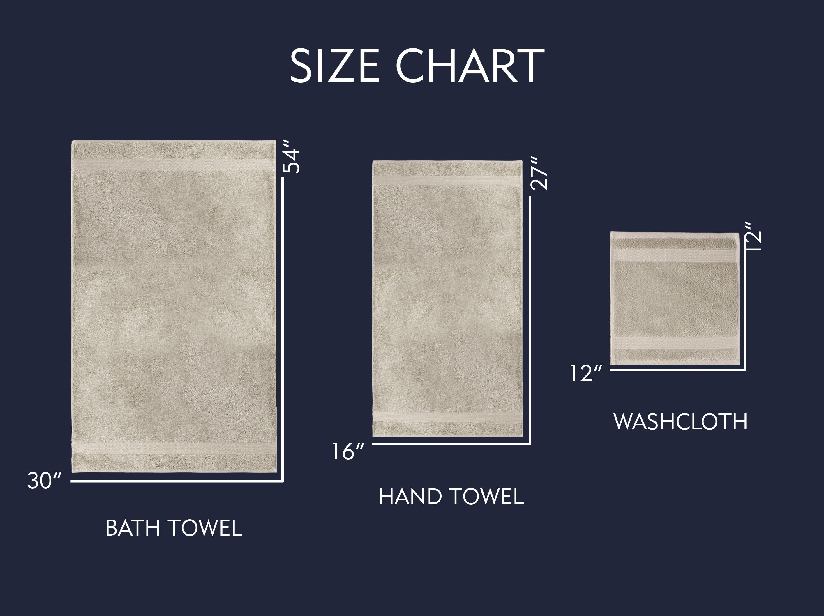AMADEUS 6 PC HAND TOWEL 16X27