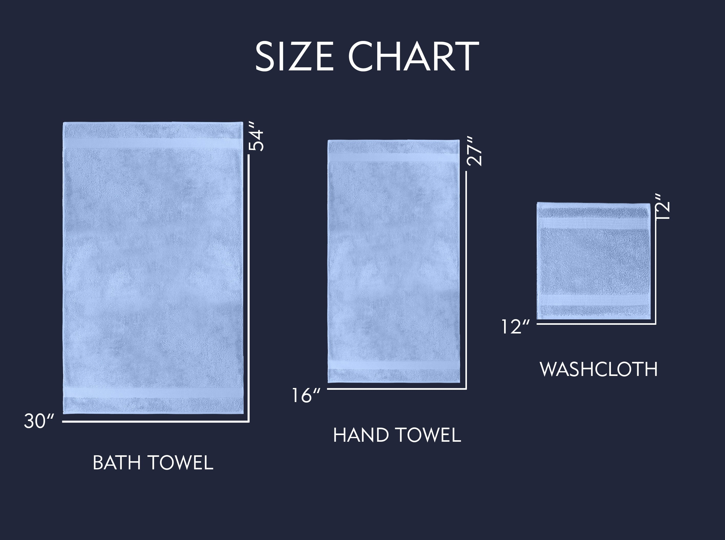 AMADEUS 6 PC HAND TOWEL 16X27