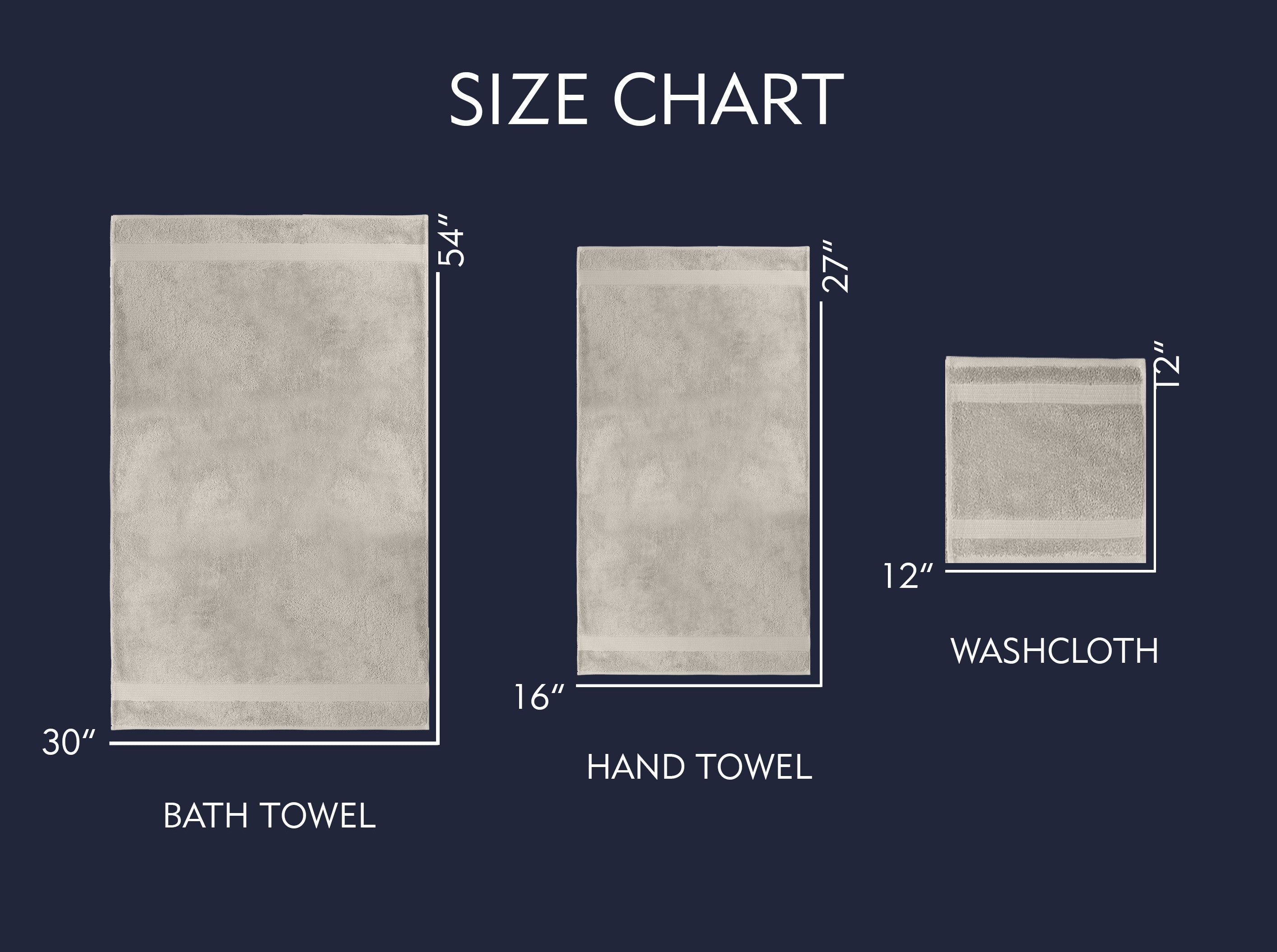 AMADEUS 6 PC HAND TOWEL 16X27