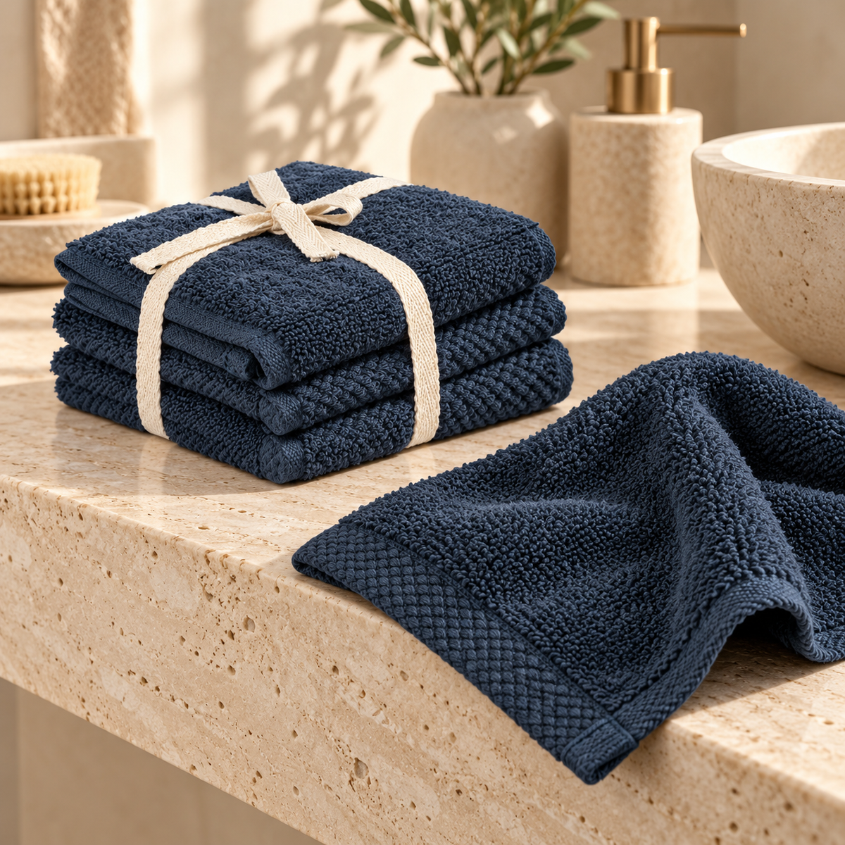 SALBAKOS Madison Zero Twist Washcloths – 4 Pack
