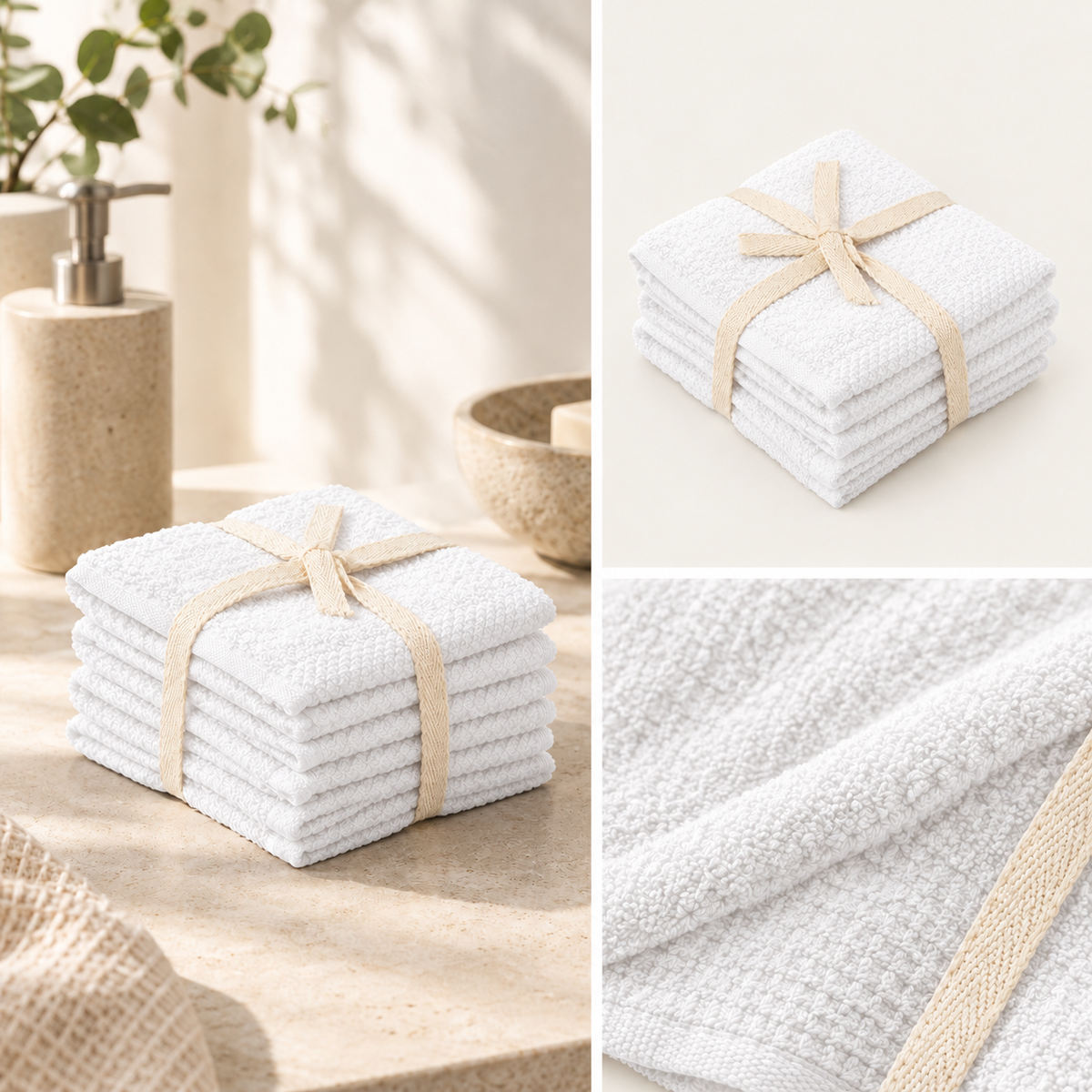 SALBAKOS Madison Zero Twist Washcloths – 4 Pack