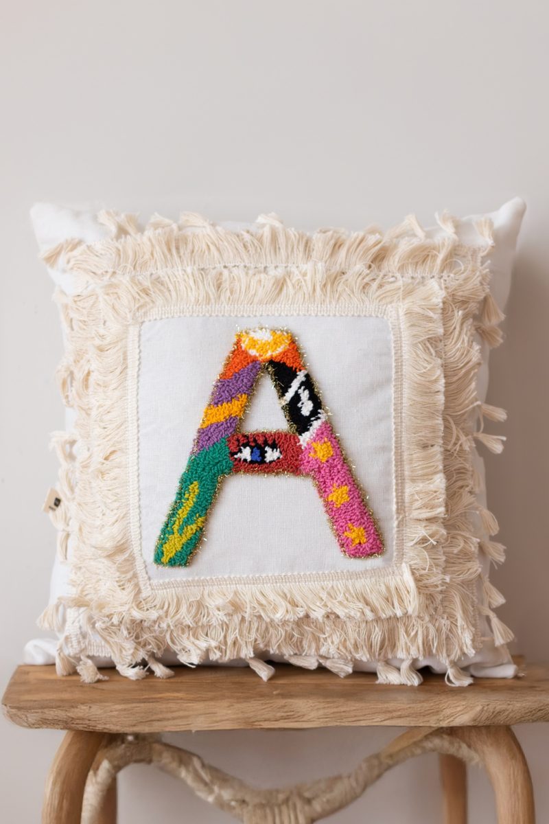 HANDMADE PUNCH NEEDLE PILLOW