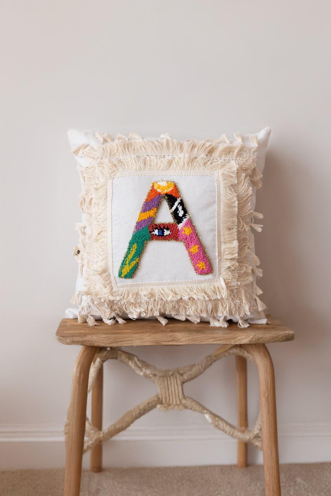 HANDMADE PUNCH NEEDLE PILLOW