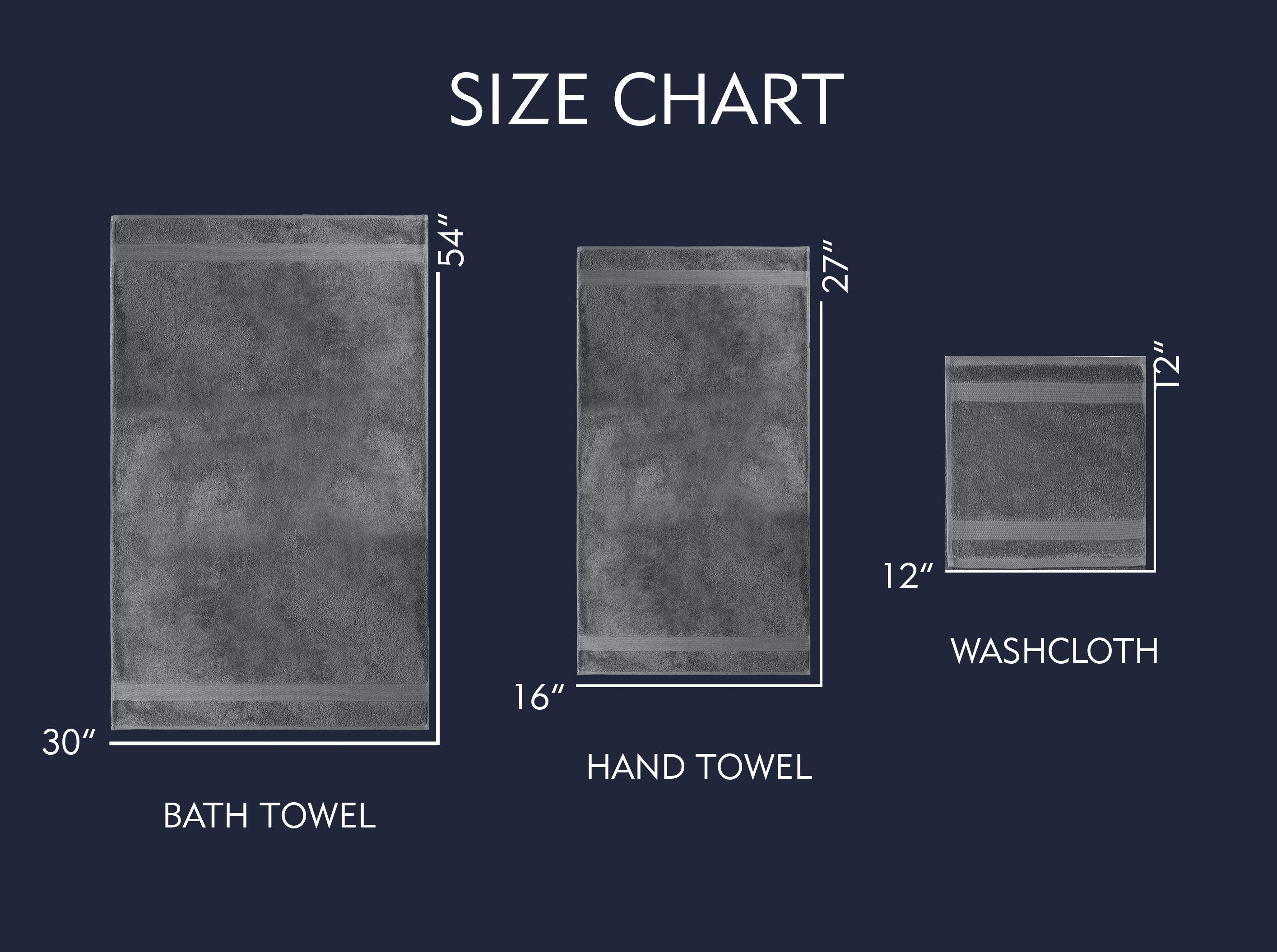 AMADEUS 6 PC HAND TOWEL 16X27
