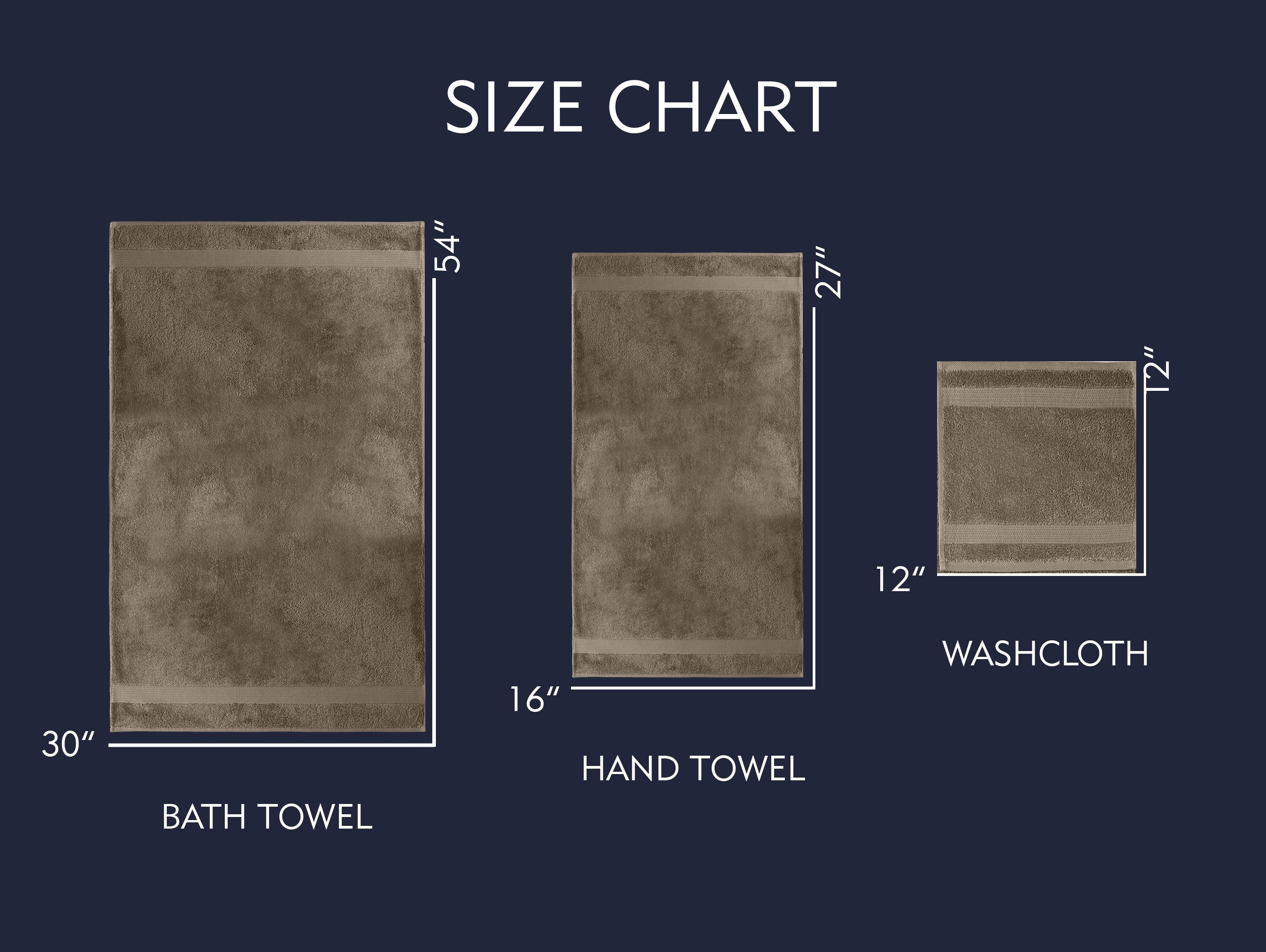 AMADEUS 6 PC HAND TOWEL 16X27