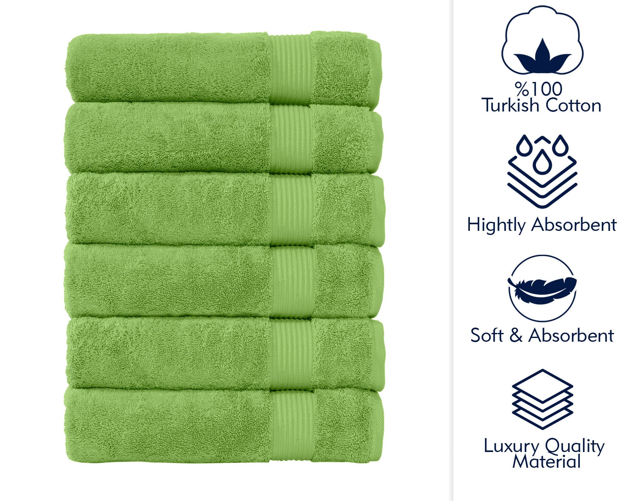 AMADEUS 6 PC HAND TOWEL 16X27