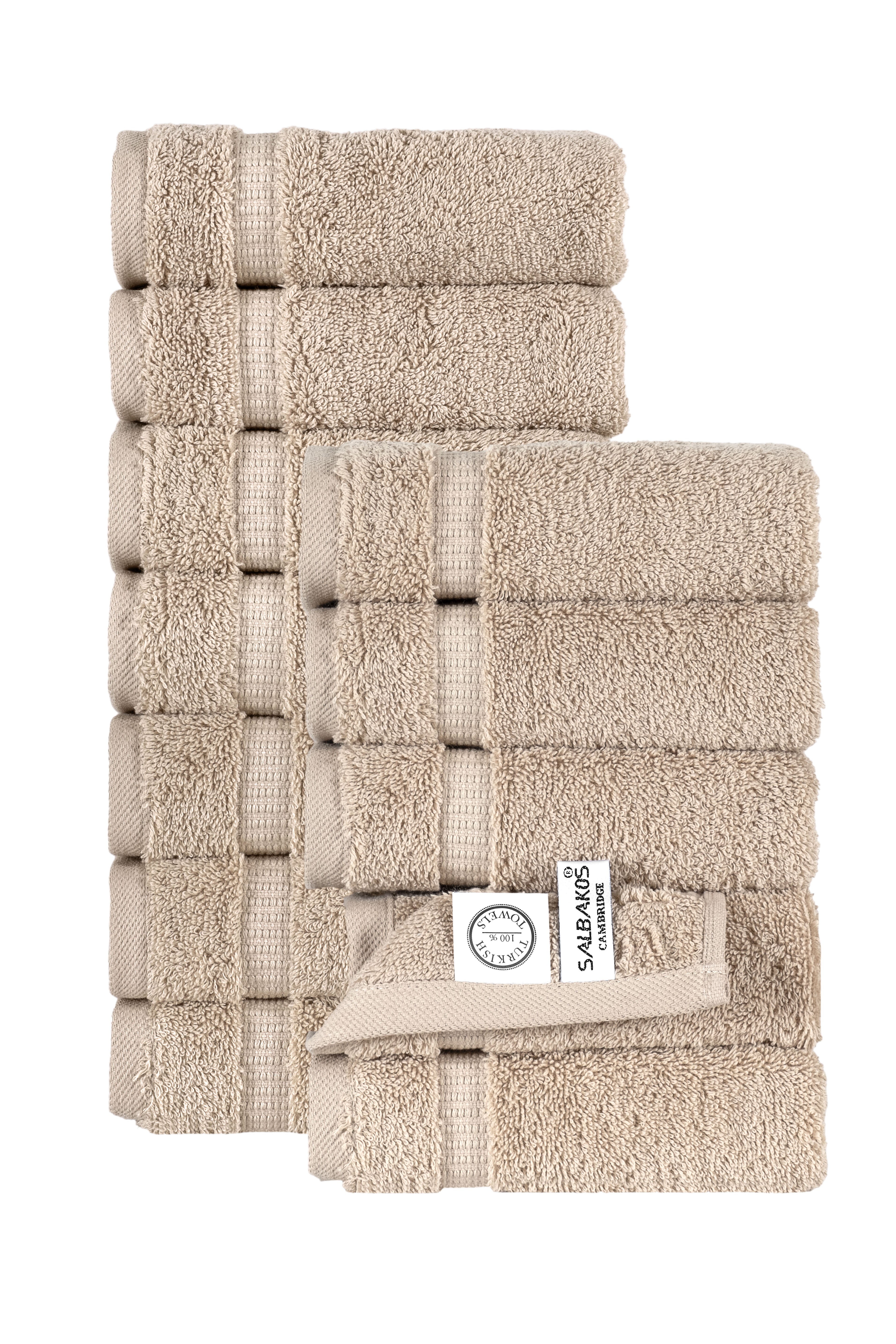 12 Piece Washcloths - Wholesale Premium Towel Sets - 22 Set Case Pack