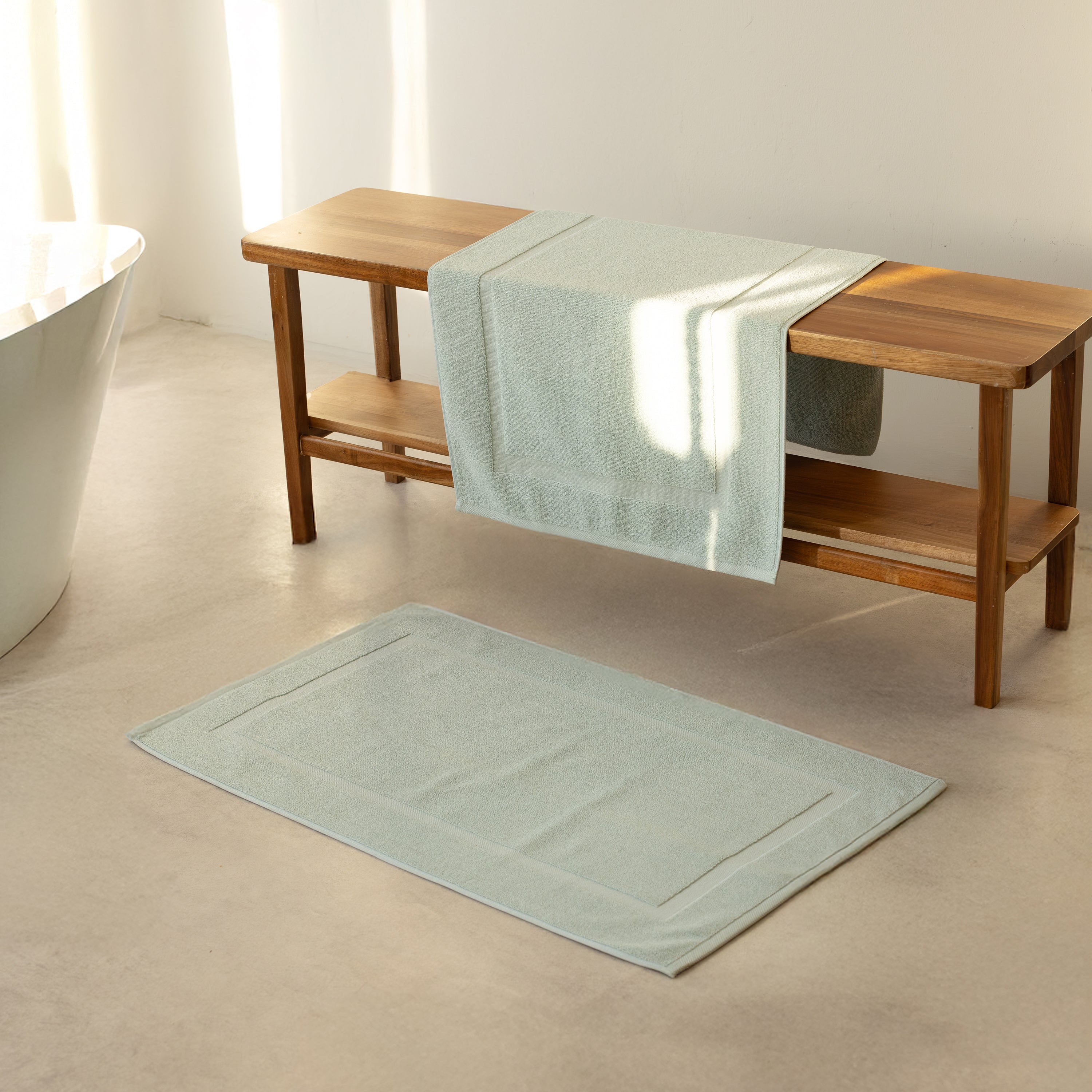 PANEL BANDED 2 PC BATH MAT SET