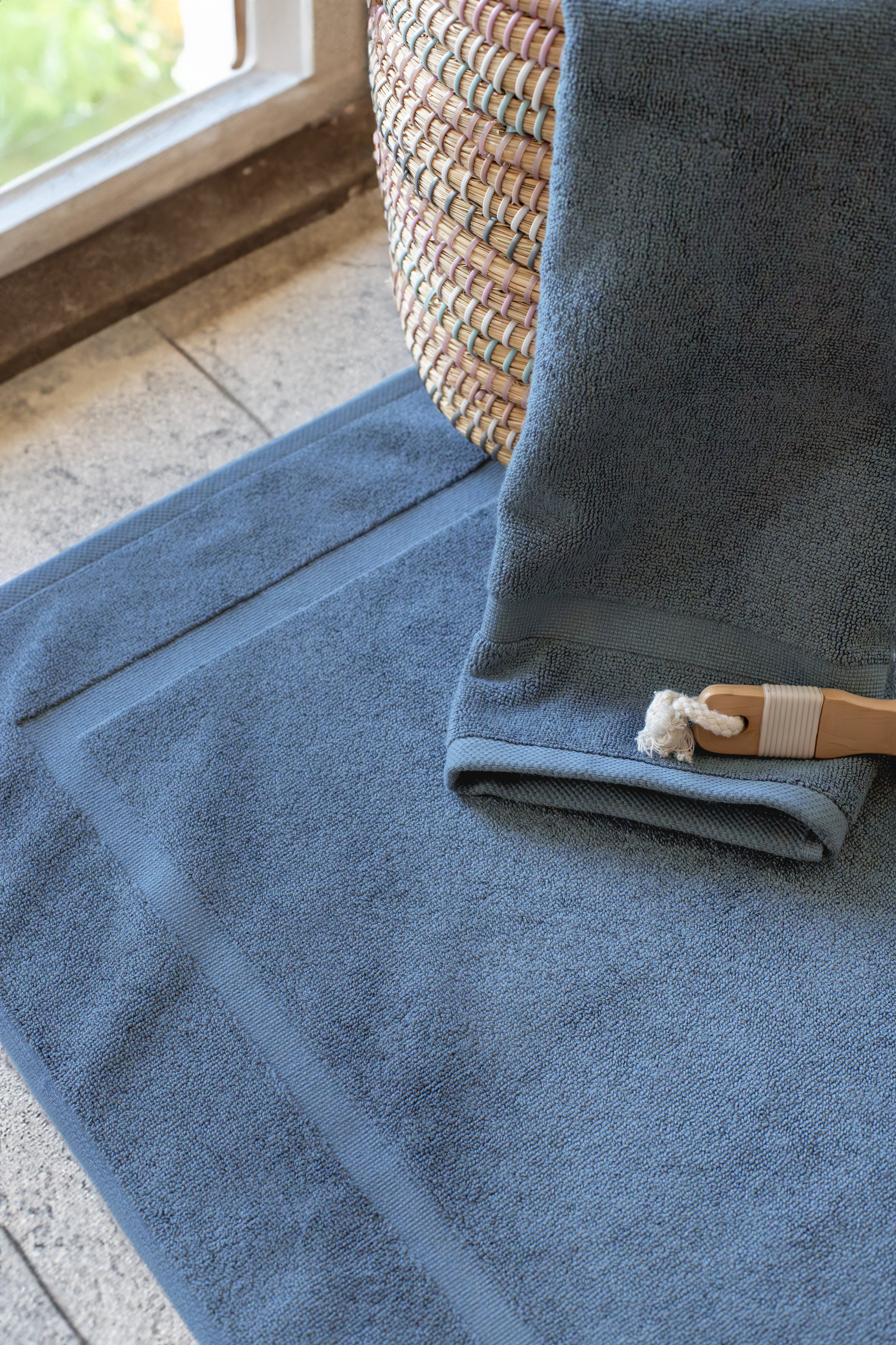 PANEL BANDED 2 PC BATH MAT SET