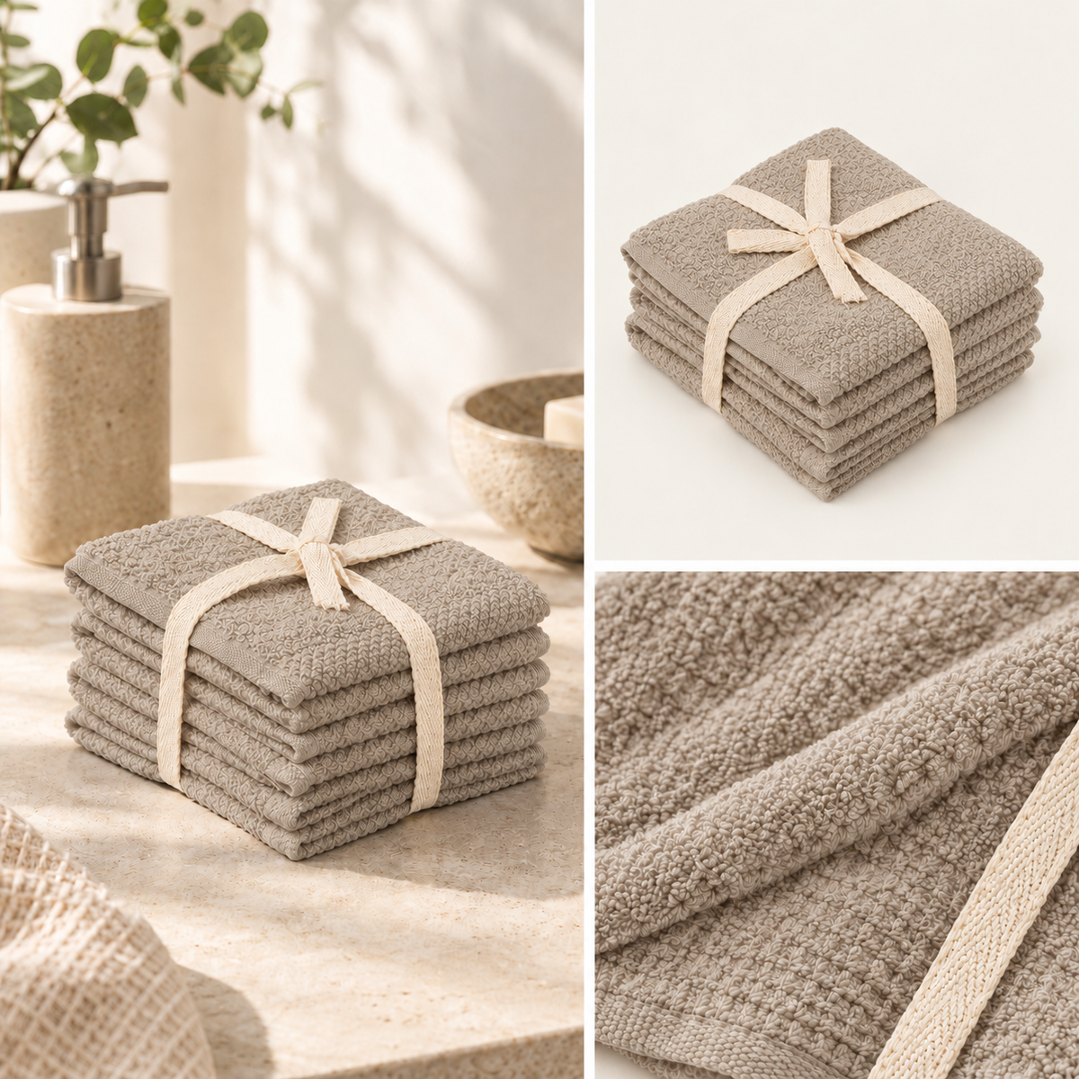 SALBAKOS Madison Zero Twist Washcloths – 4 Pack