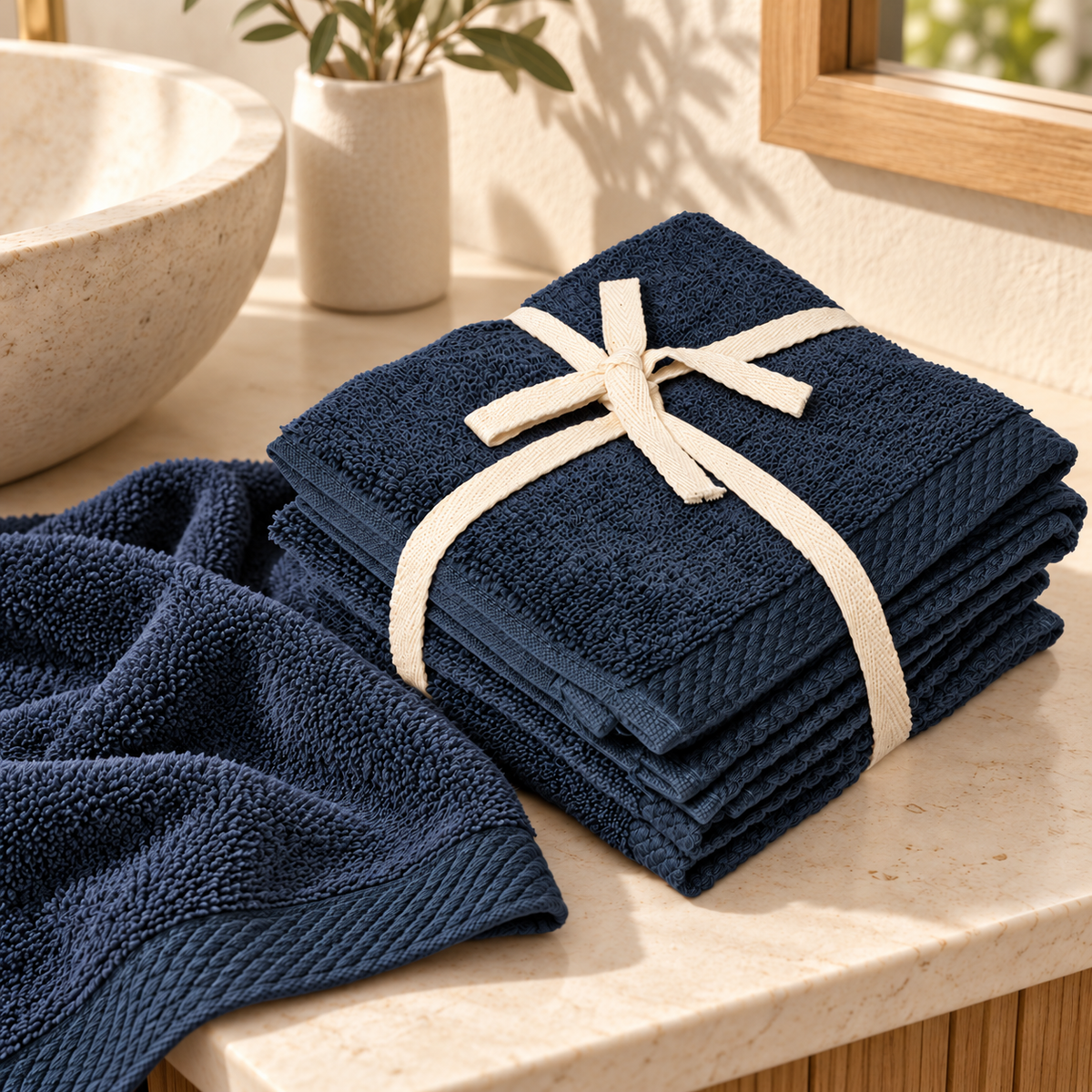 SALBAKOS Madison Zero Twist Washcloths – 4 Pack