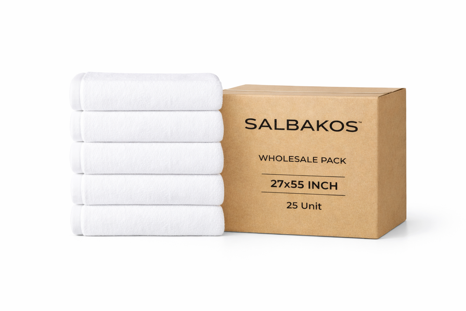 5 Piece Bath Towels - Wholesale Premium Towel Sets - 5 Set Case Pack