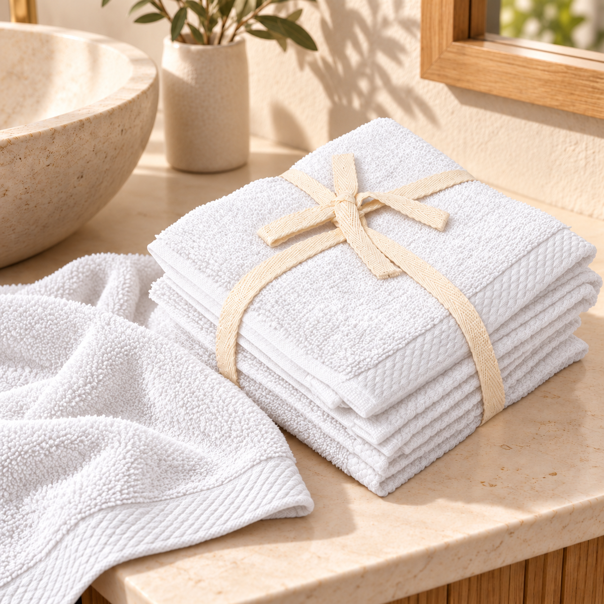SALBAKOS Madison Zero Twist Washcloths – 4 Pack