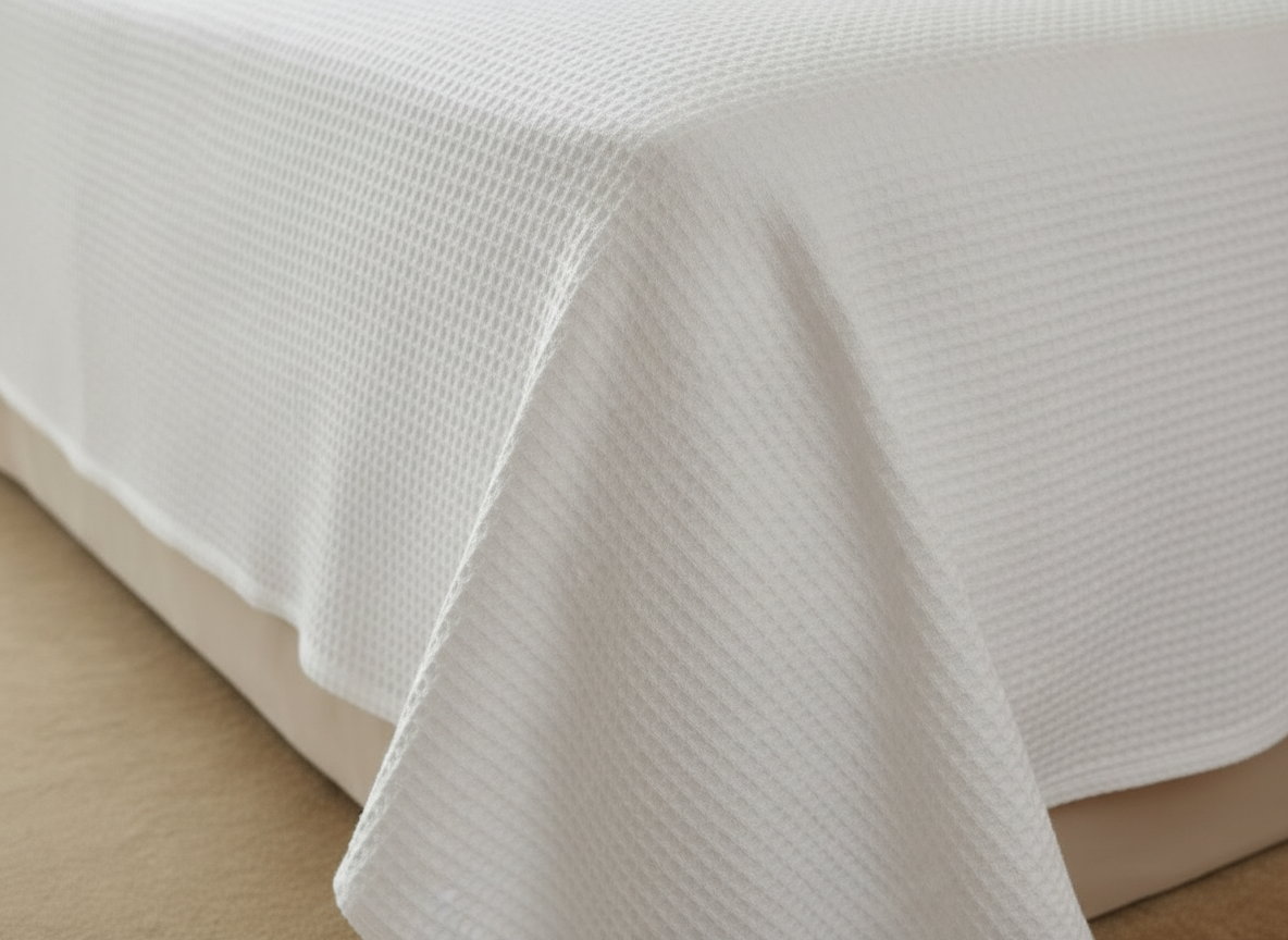 WAFFLE COTTON BED COVER