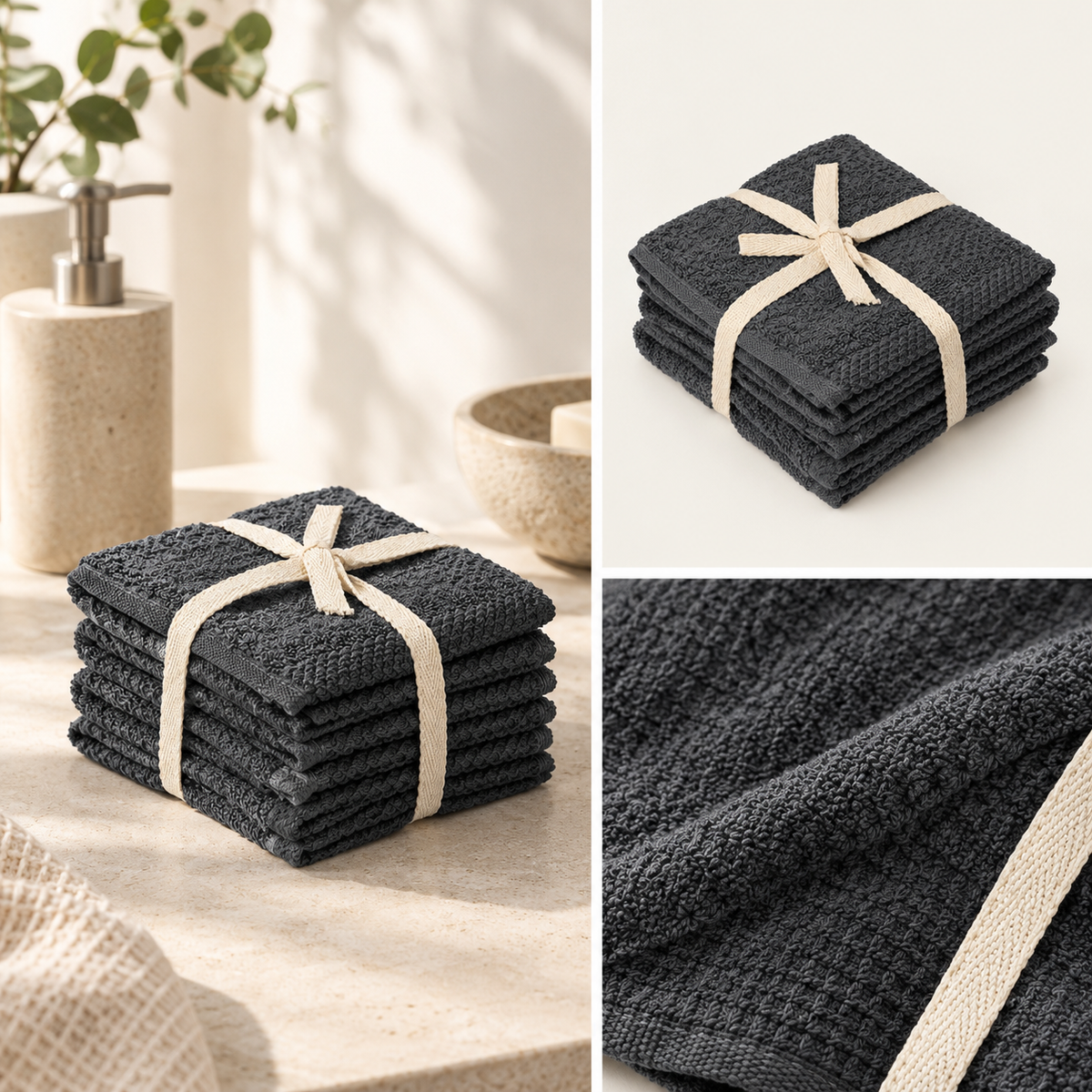SALBAKOS Madison Zero Twist Washcloths – 4 Pack