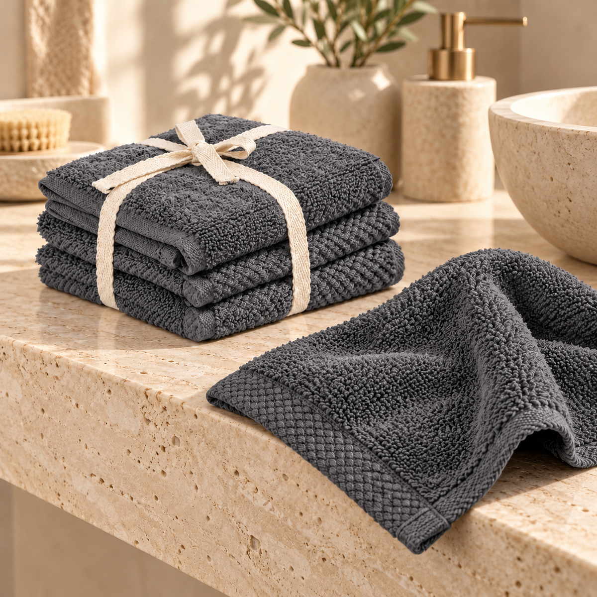 SALBAKOS Madison Zero Twist Washcloths – 4 Pack
