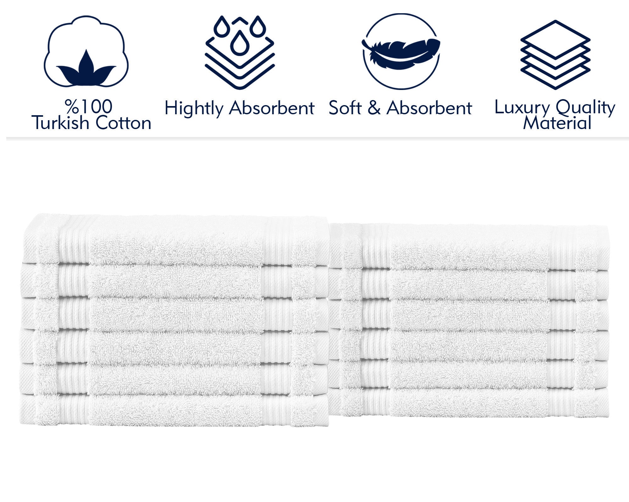 AMADEUS WASHCLOTH 12 PC 12X12