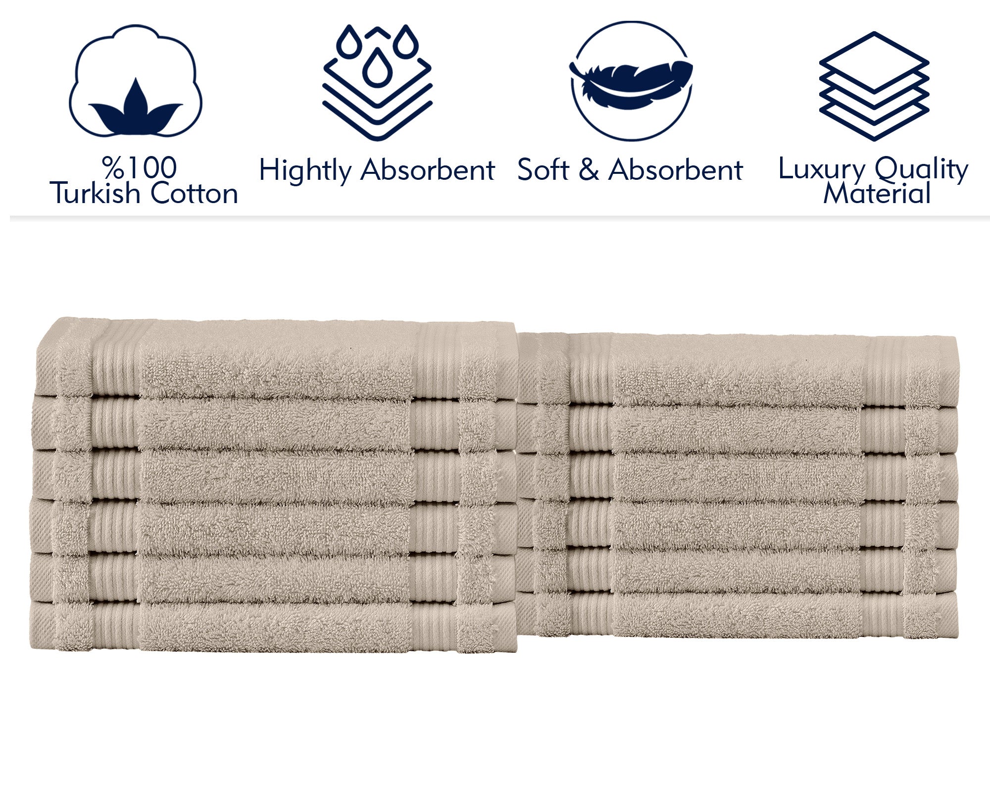 AMADEUS WASHCLOTH 12 PC 12X12