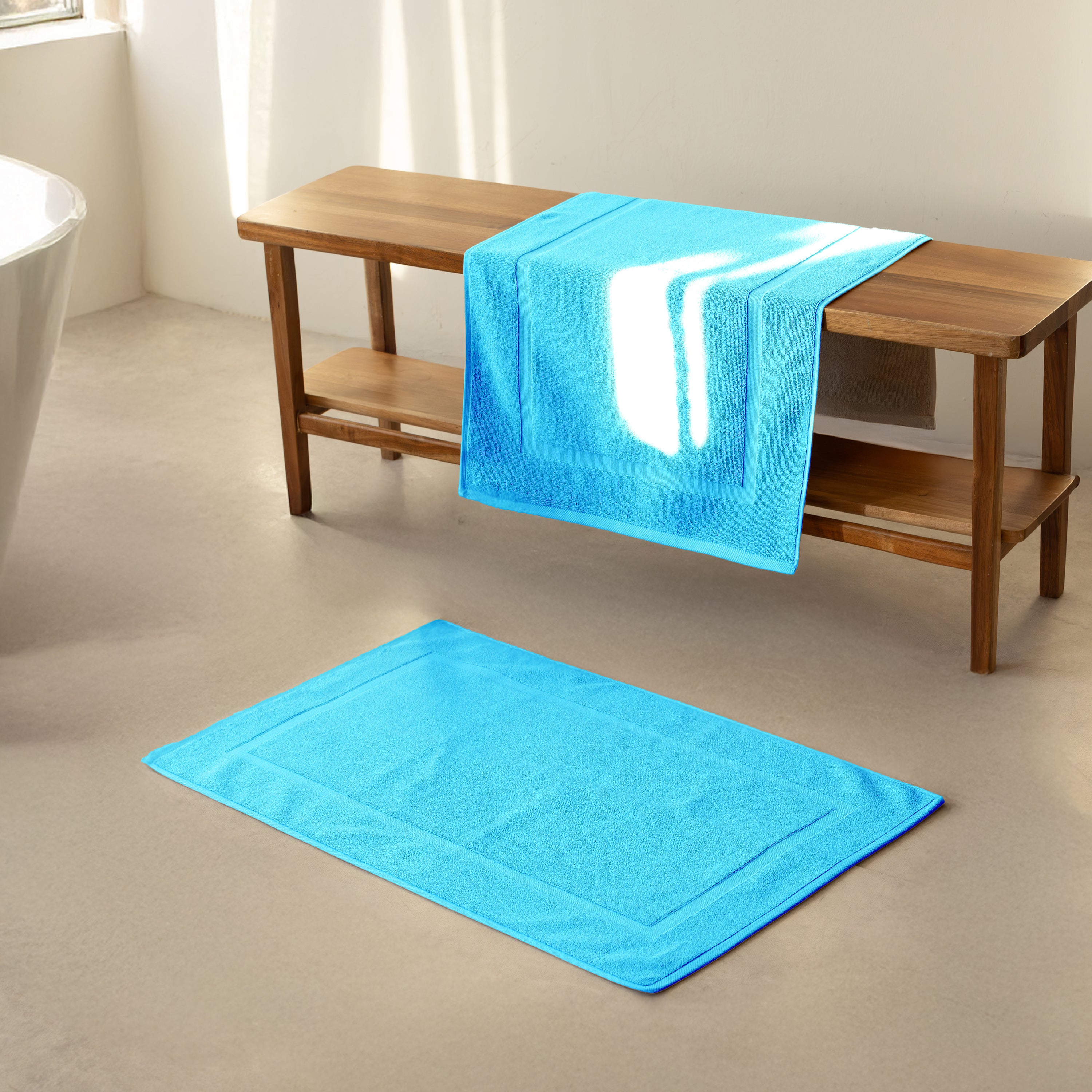 PANEL BANDED 2 PC BATH MAT SET