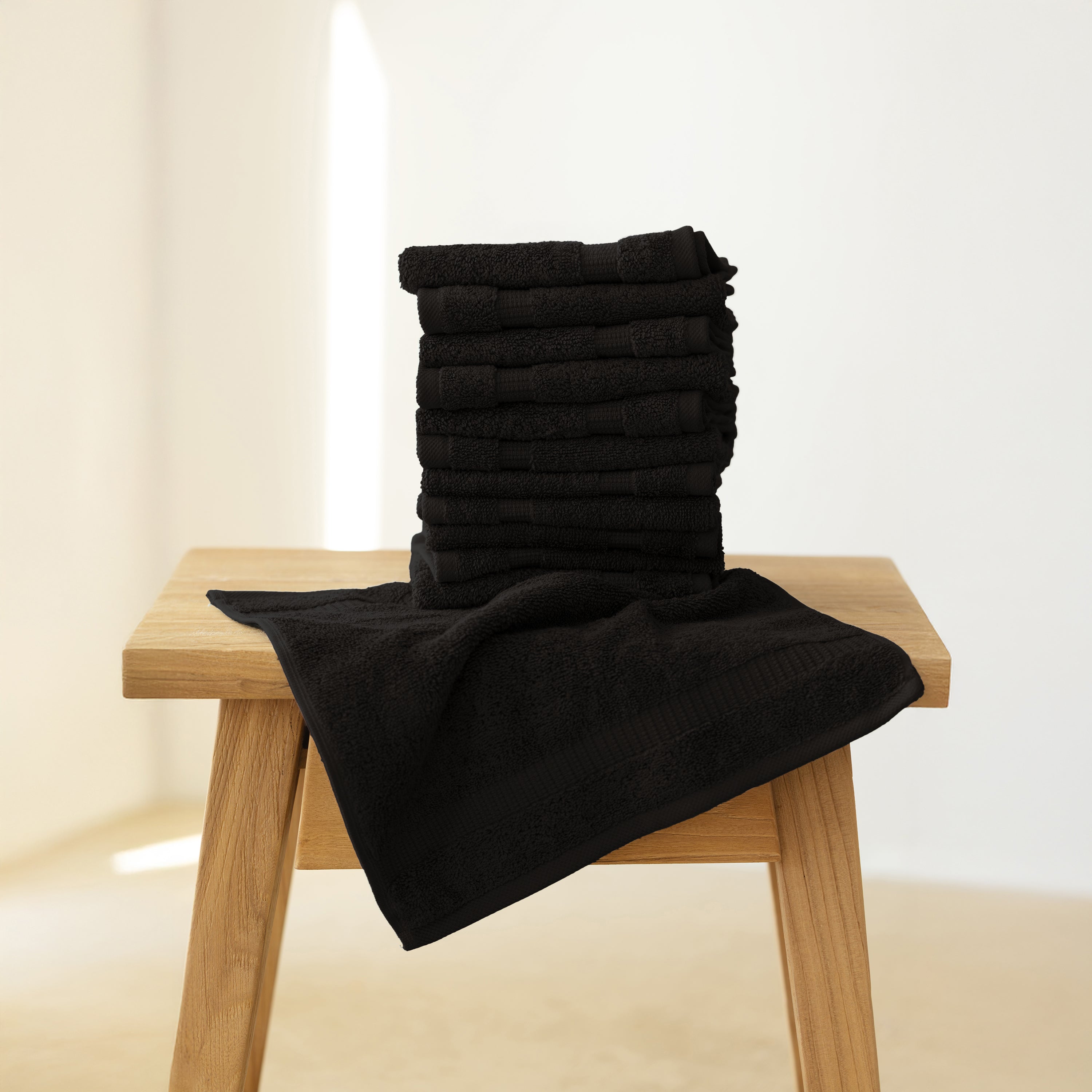 12 Piece Washcloths - Wholesale Premium Towel Sets - 22 Set Case Pack