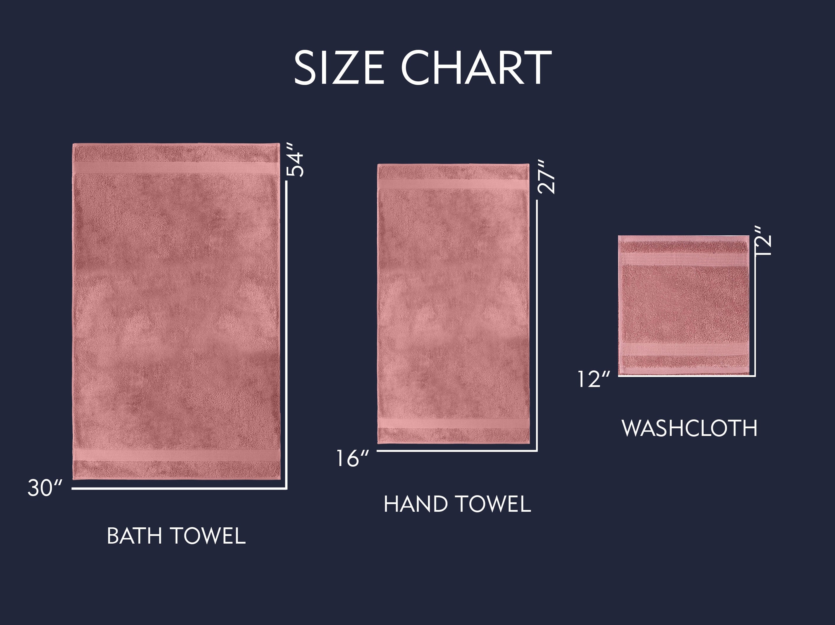 AMADEUS 6 PC HAND TOWEL 16X27