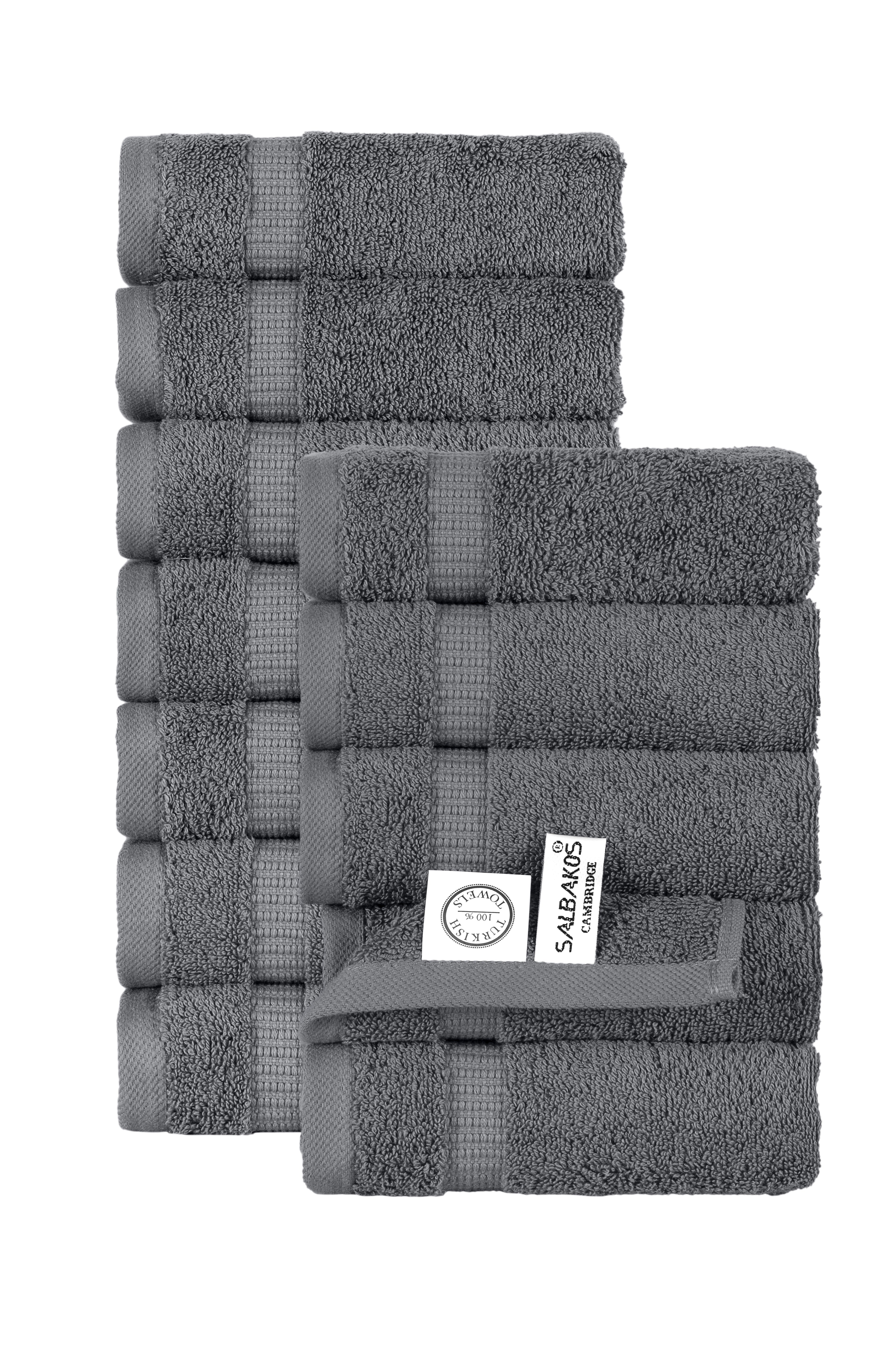 12 Piece Washcloths - Wholesale Premium Towel Sets - 22 Set Case Pack