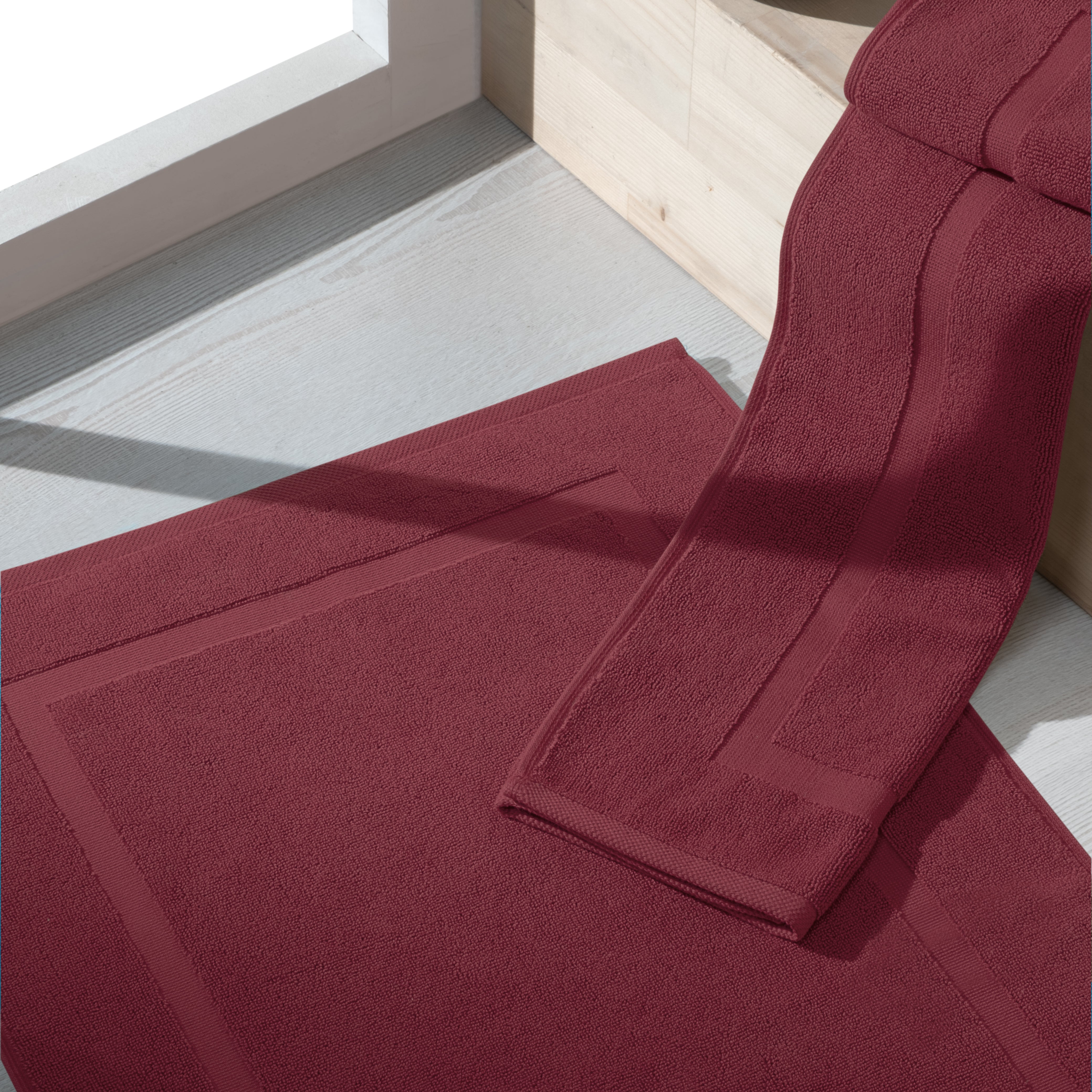 PANEL BANDED 2 PC BATH MAT SET