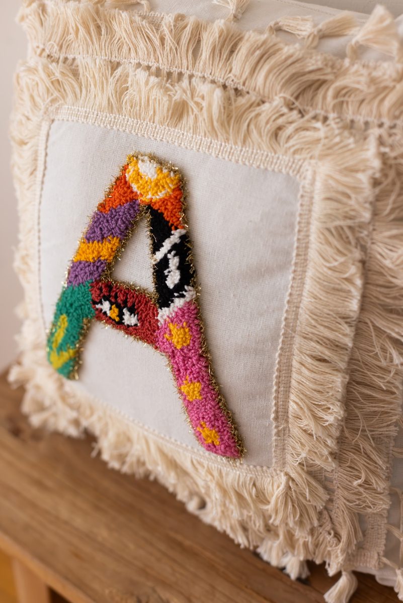 HANDMADE PUNCH NEEDLE PILLOW