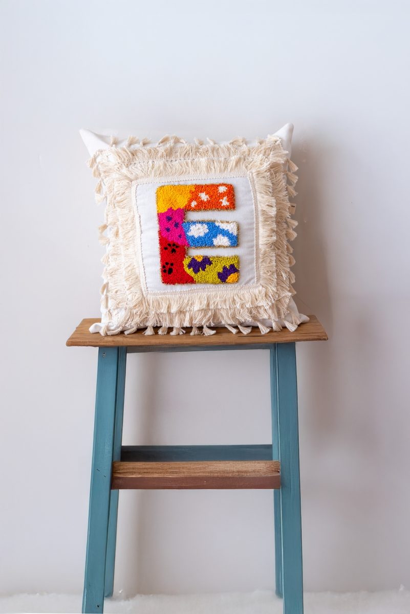HANDMADE PUNCH NEEDLE PILLOW