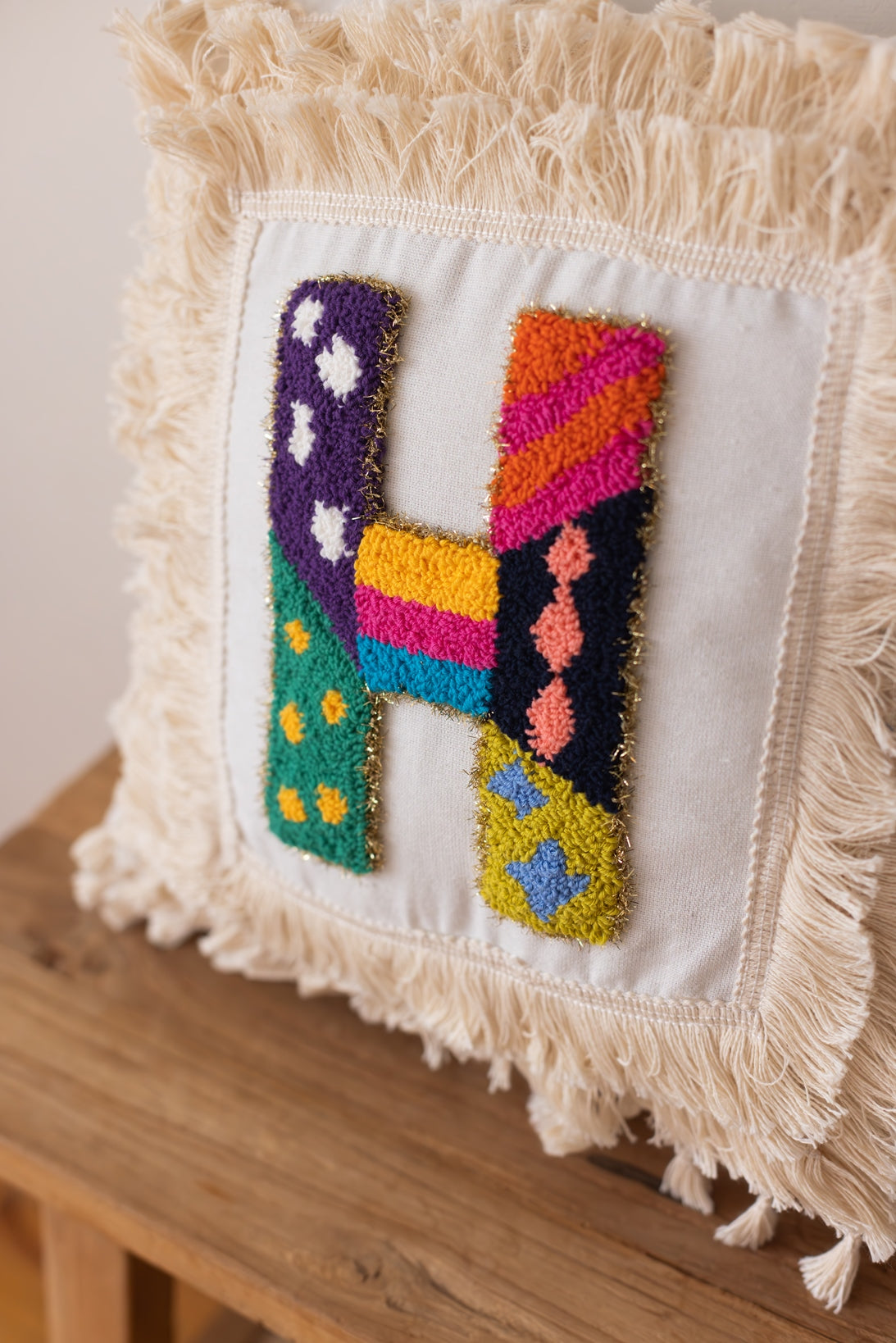 HANDMADE PUNCH NEEDLE PILLOW